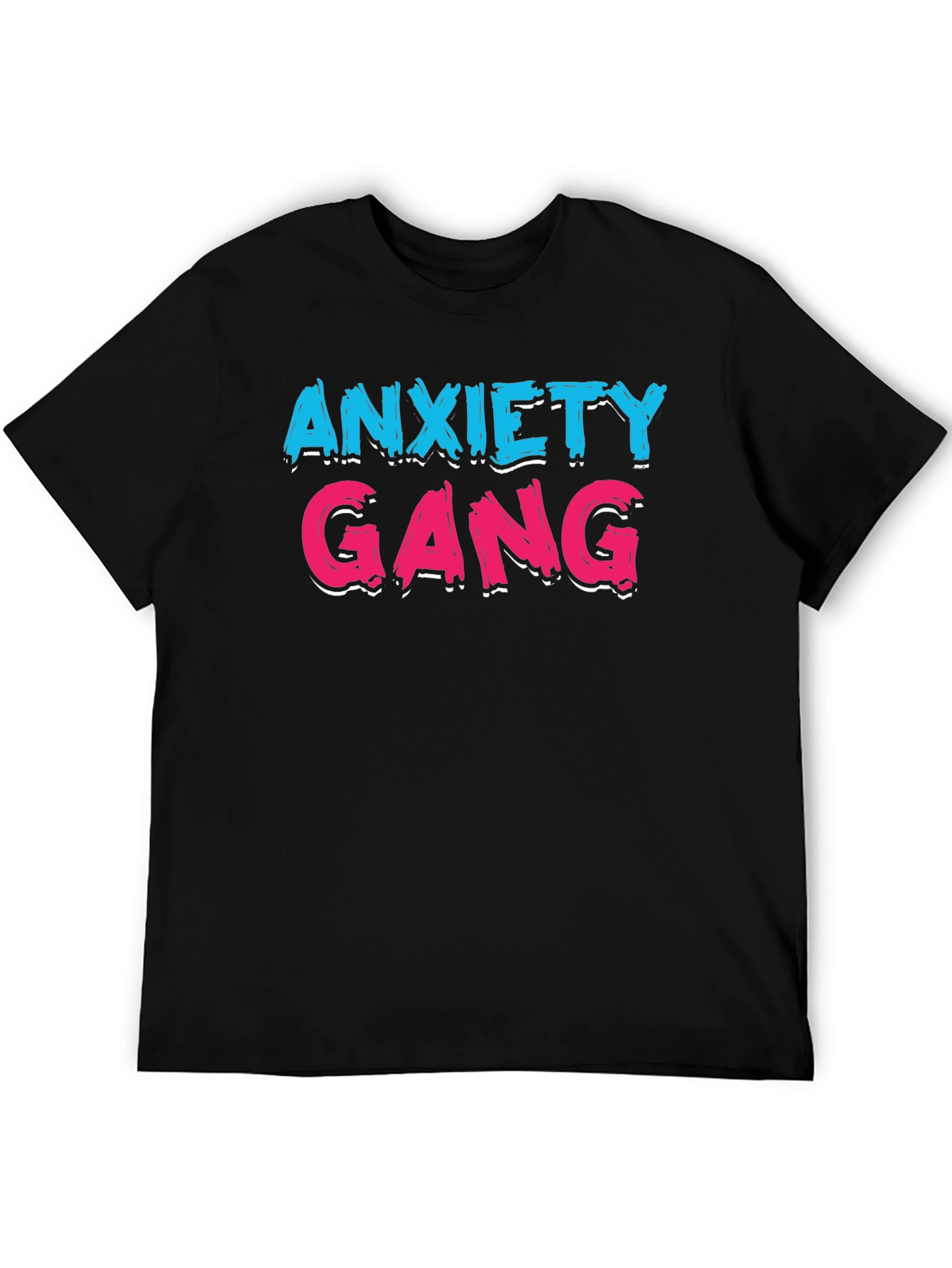 Black Anxiety Gang Graphic T-Shirt view 5