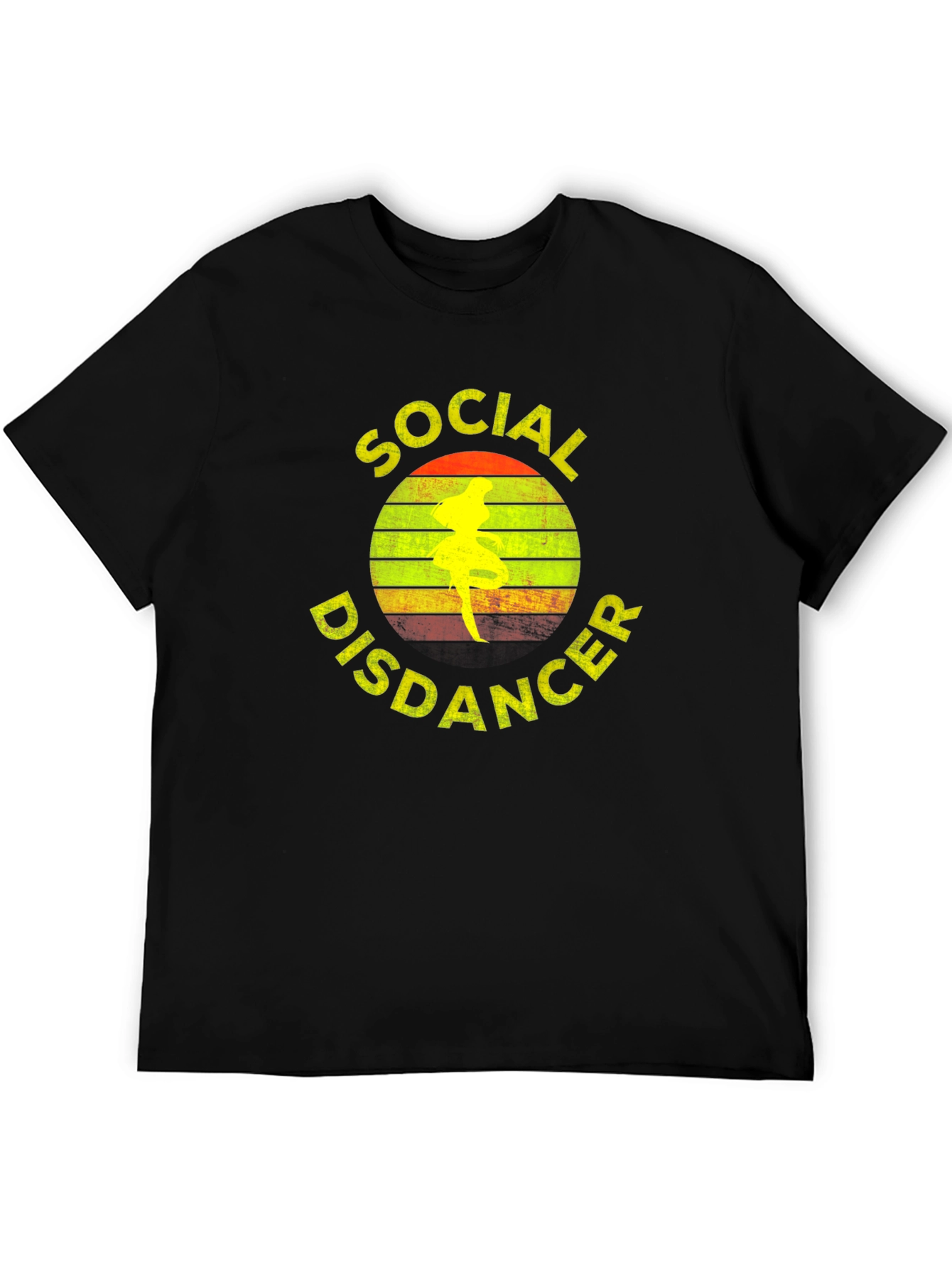 Black Social Disdancer T-Shirt - Dance with Distance! view 5
