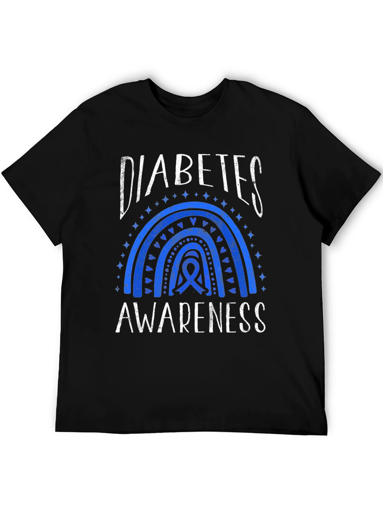Black Diabetes Awareness Graphic T-Shirt view 5