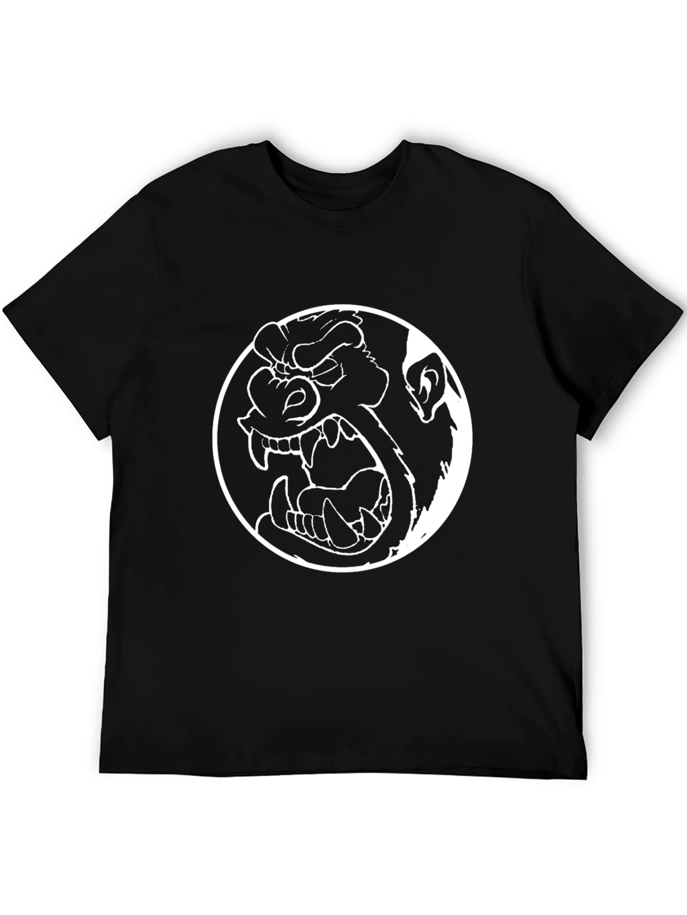 Black Men's Black Gorilla Graphic T-Shirt view 5