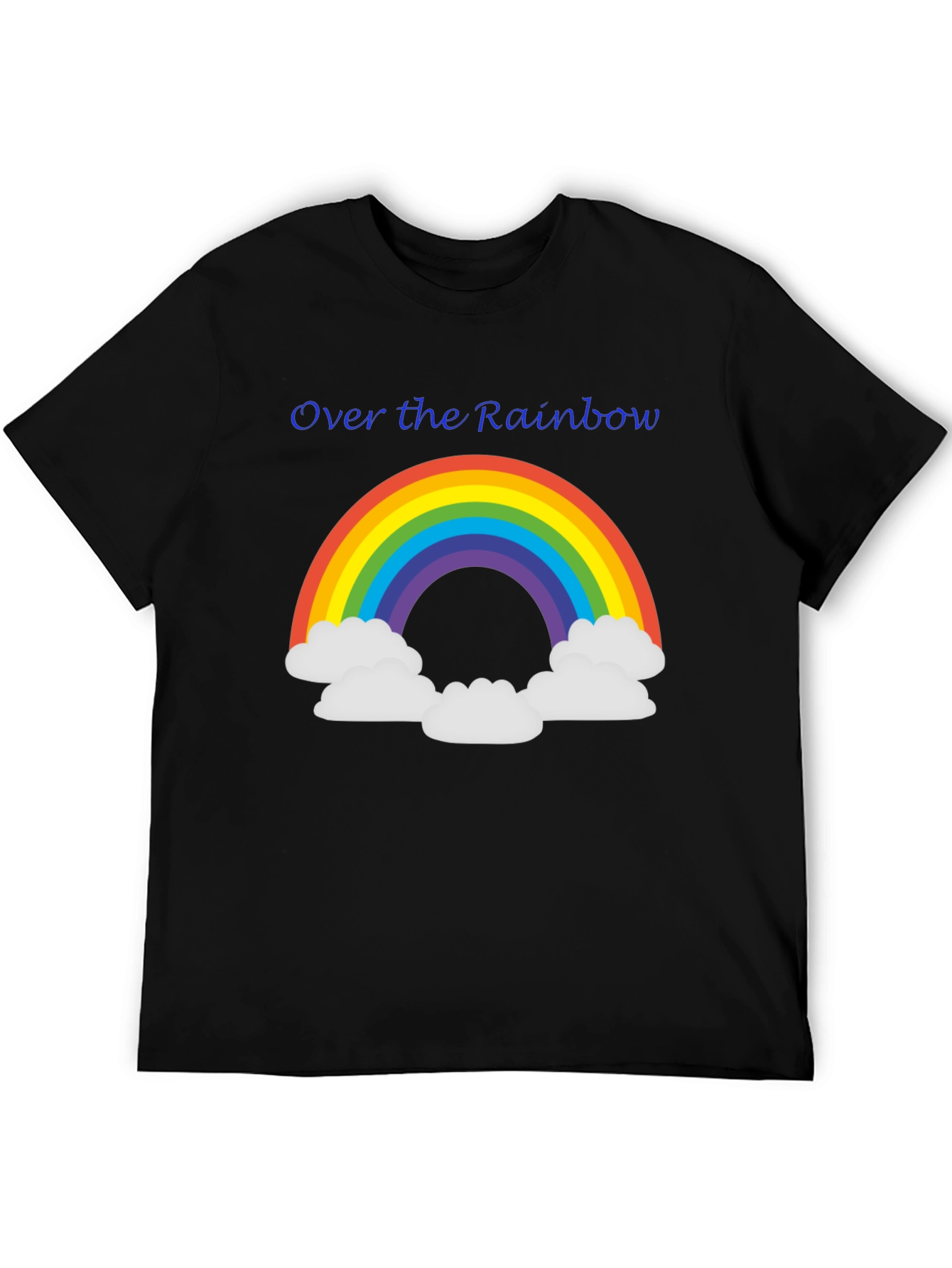 Black Over the Rainbow Graphic Tee - Black Unisex T-Shirt view 5