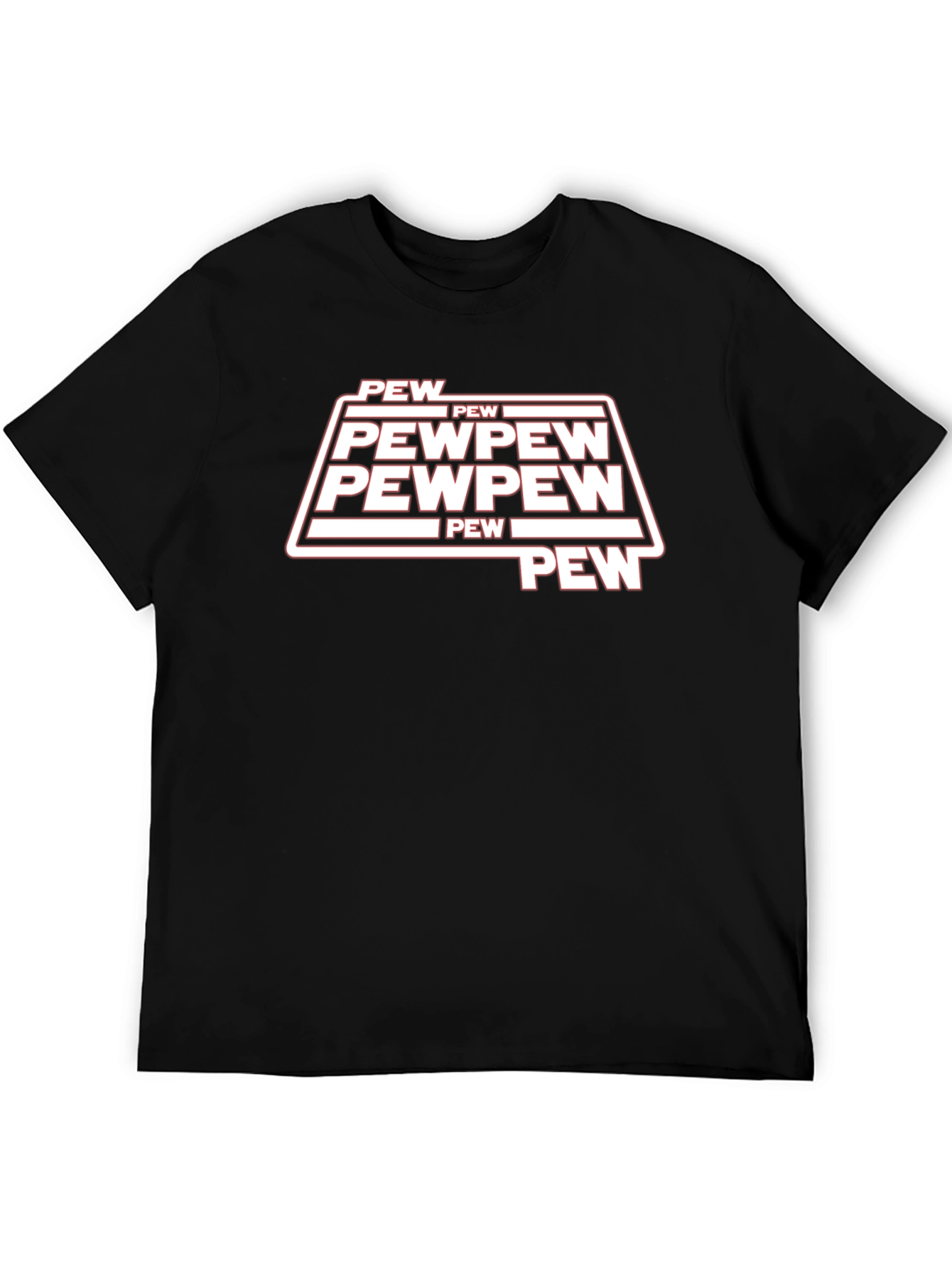 Black Pew Pew Graphic T-Shirt - Trendy Black Tee view 5