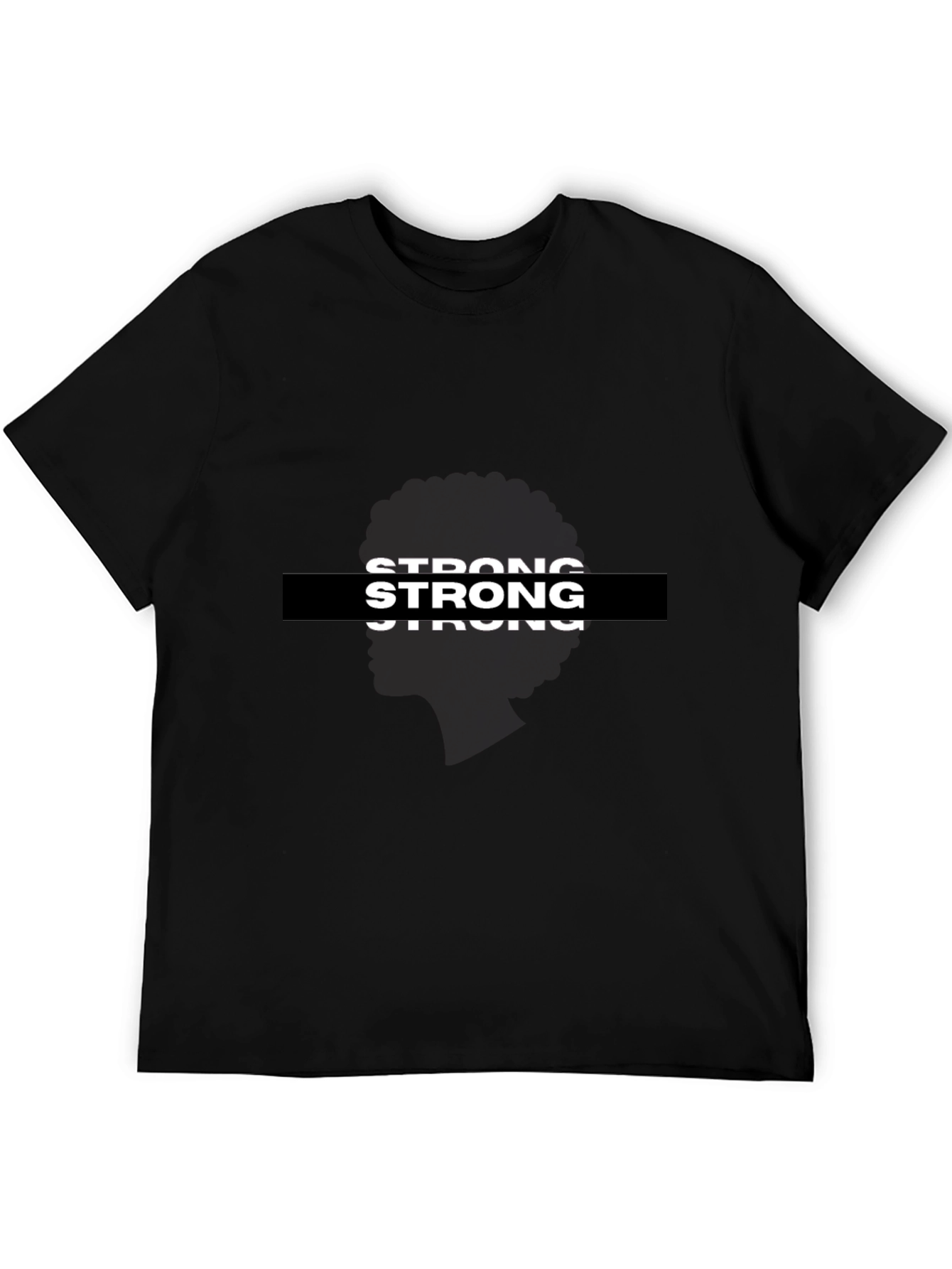 Black Strong Graphic Black T-Shirt view 5