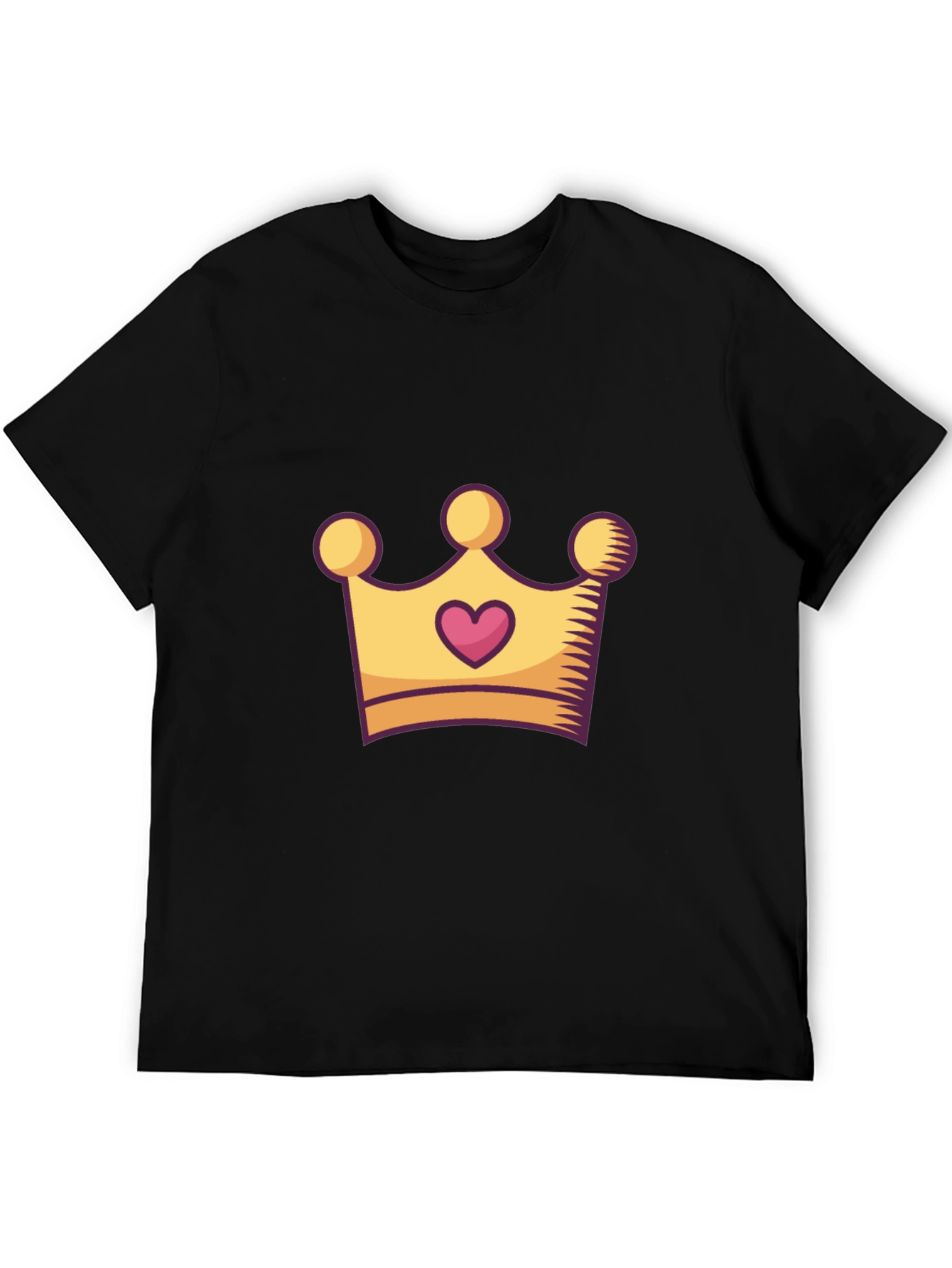 Black King/Queen Crown Graphic Tee - Stylish Unisex Black T-Shirt view 5