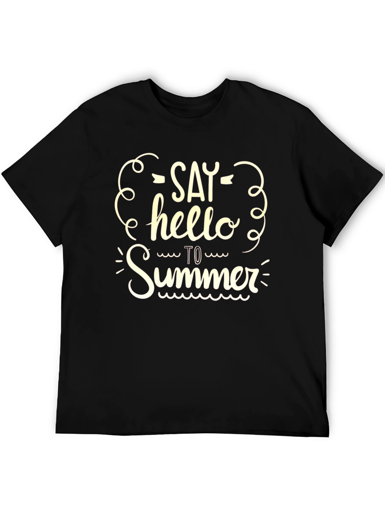 Black Say Hello to Summer Graphic Tee - Black view 5