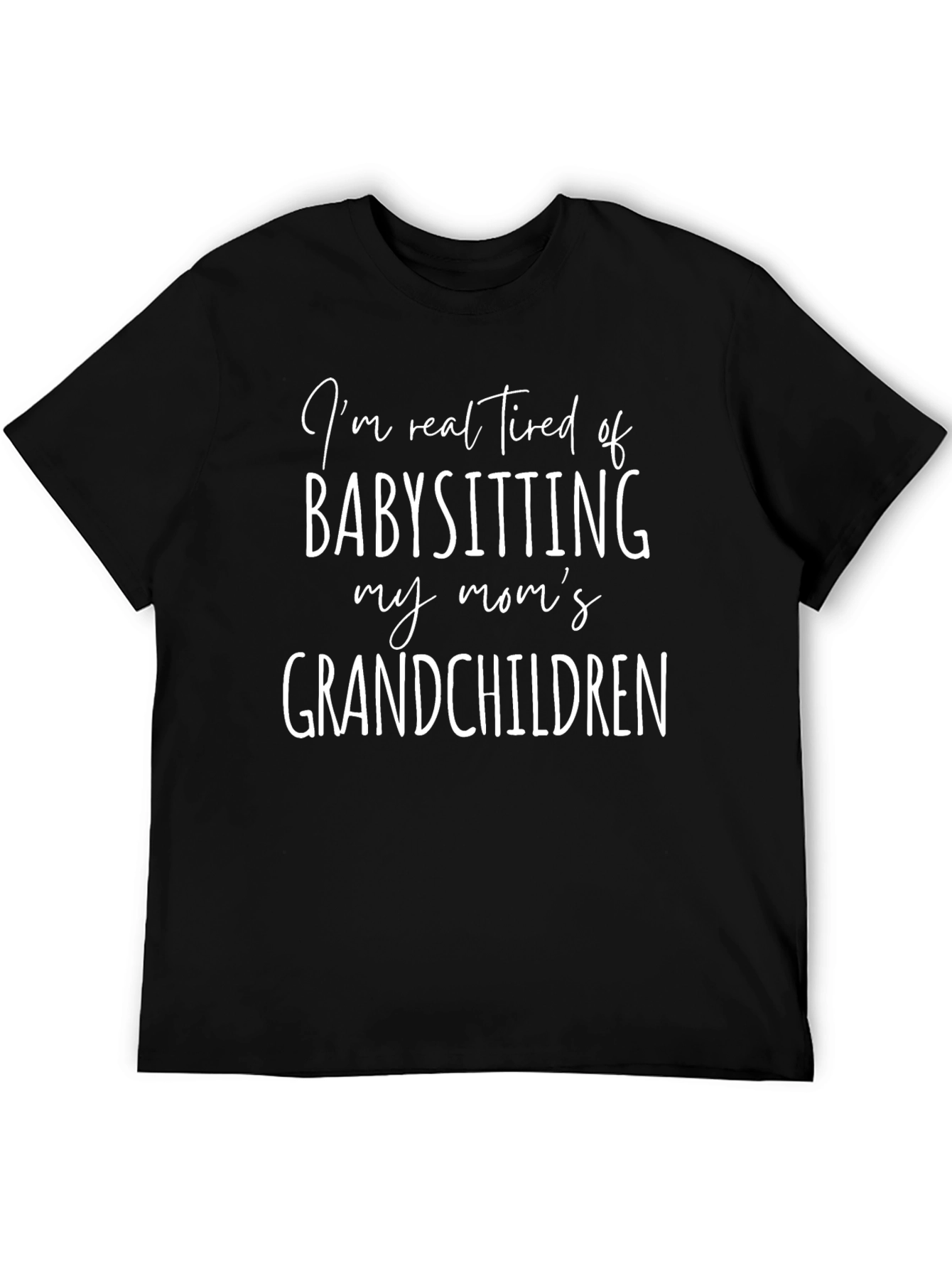 Black Babysitting Grandchildren Graphic Tee view 5