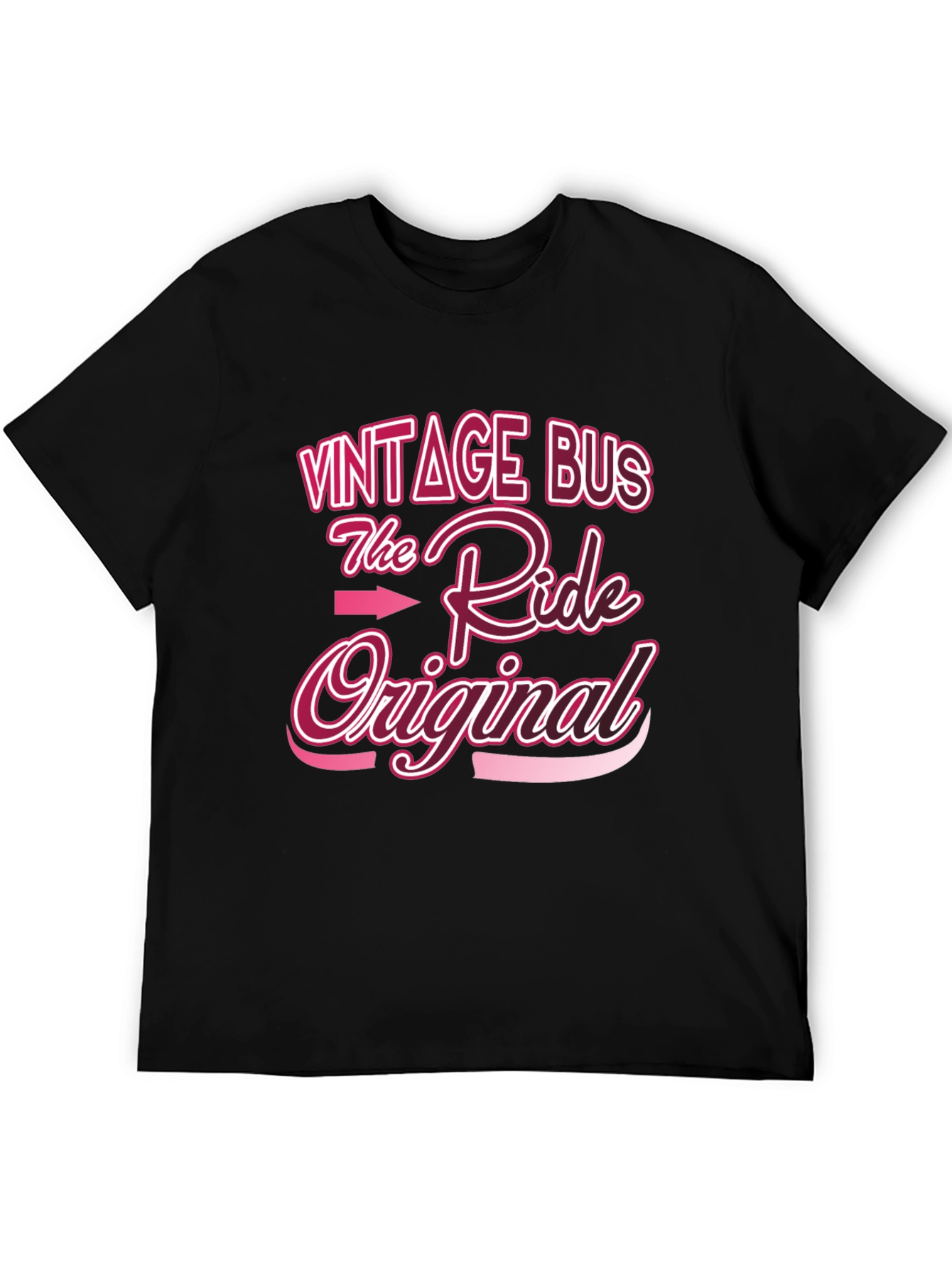 Black Vintage Bus T-Shirt - The Ride Original view 5