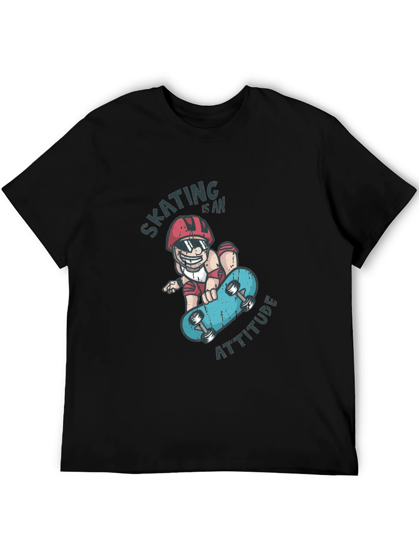 Black Skating is an Attitude Graphic T-Shirt view 5