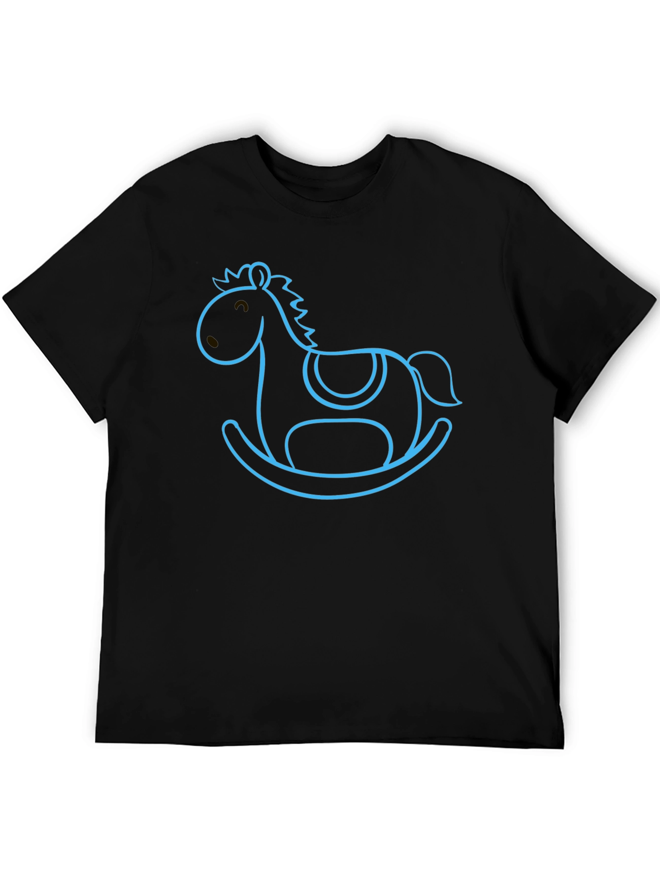 Black Rocking Horse Graphic Tee - Classic Comfort view 5
