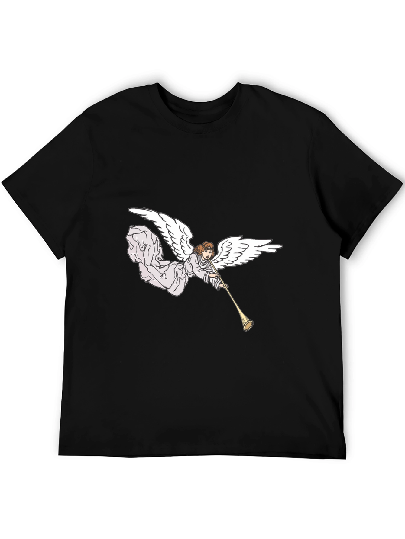 Black Angel Trumpet Black Graphic Tee view 5