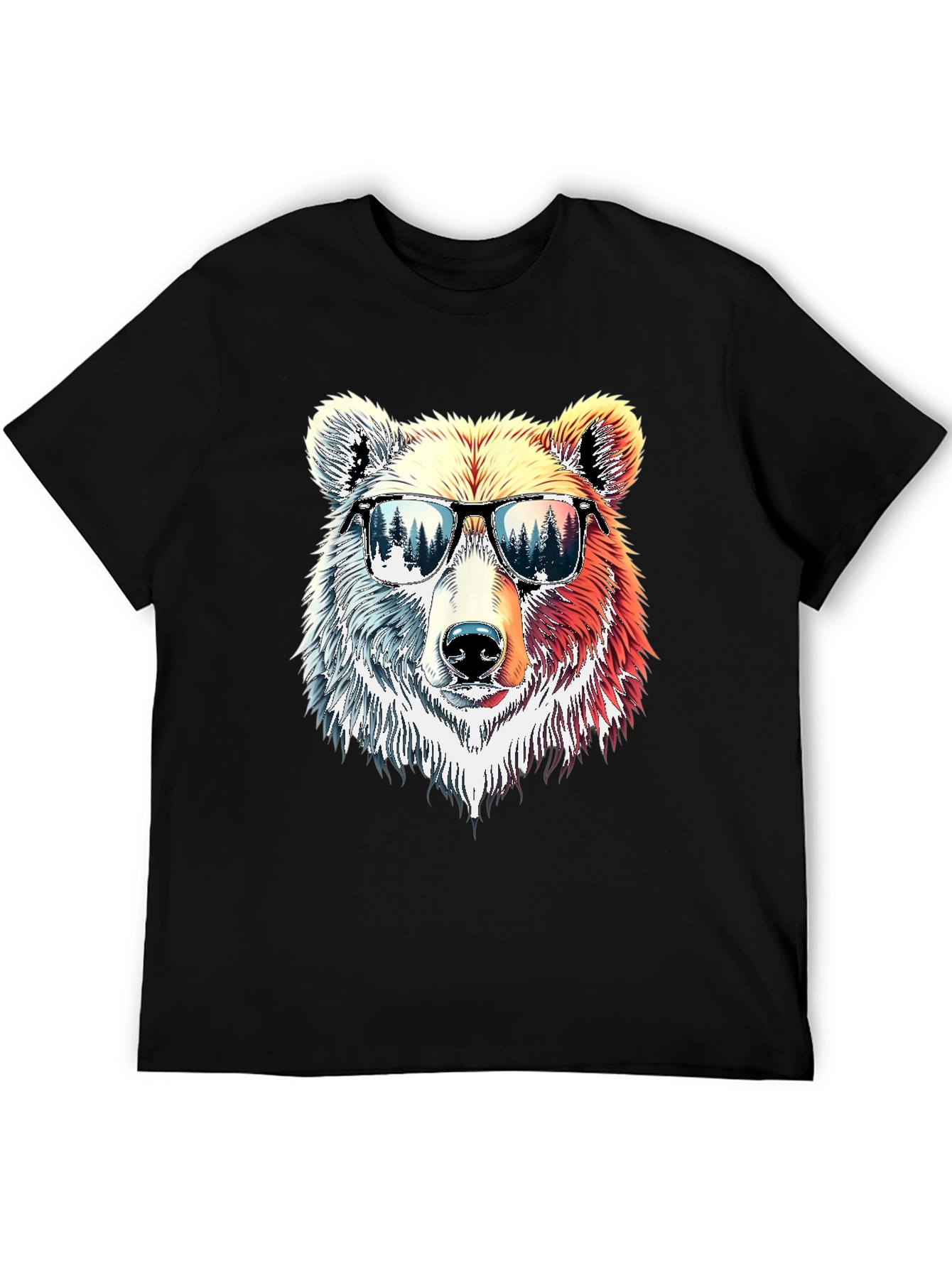Black Cool Bear Graphic T-Shirt view 5