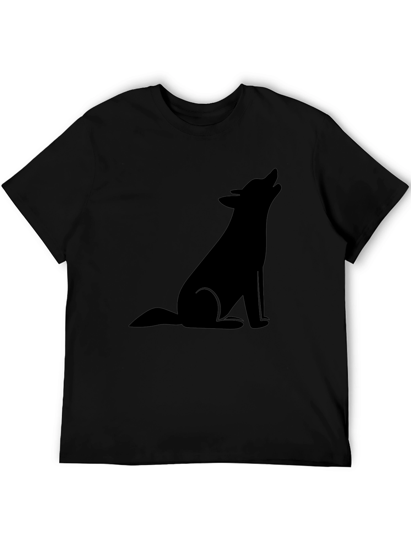 Black Black Wolf Silhouette Graphic Tee - Men's view 5