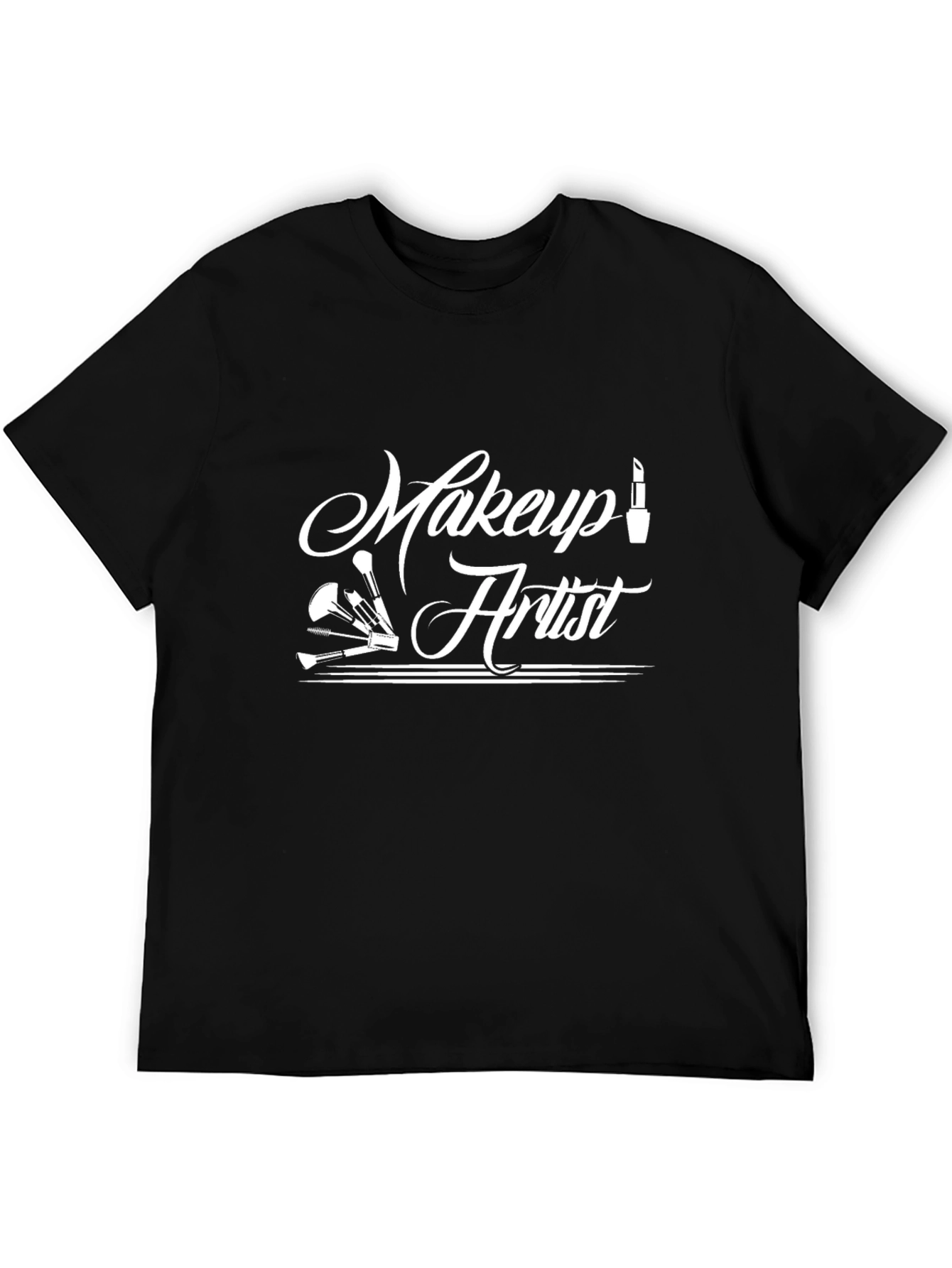 Black Makeup Artist Graphic T-Shirt - Black view 5