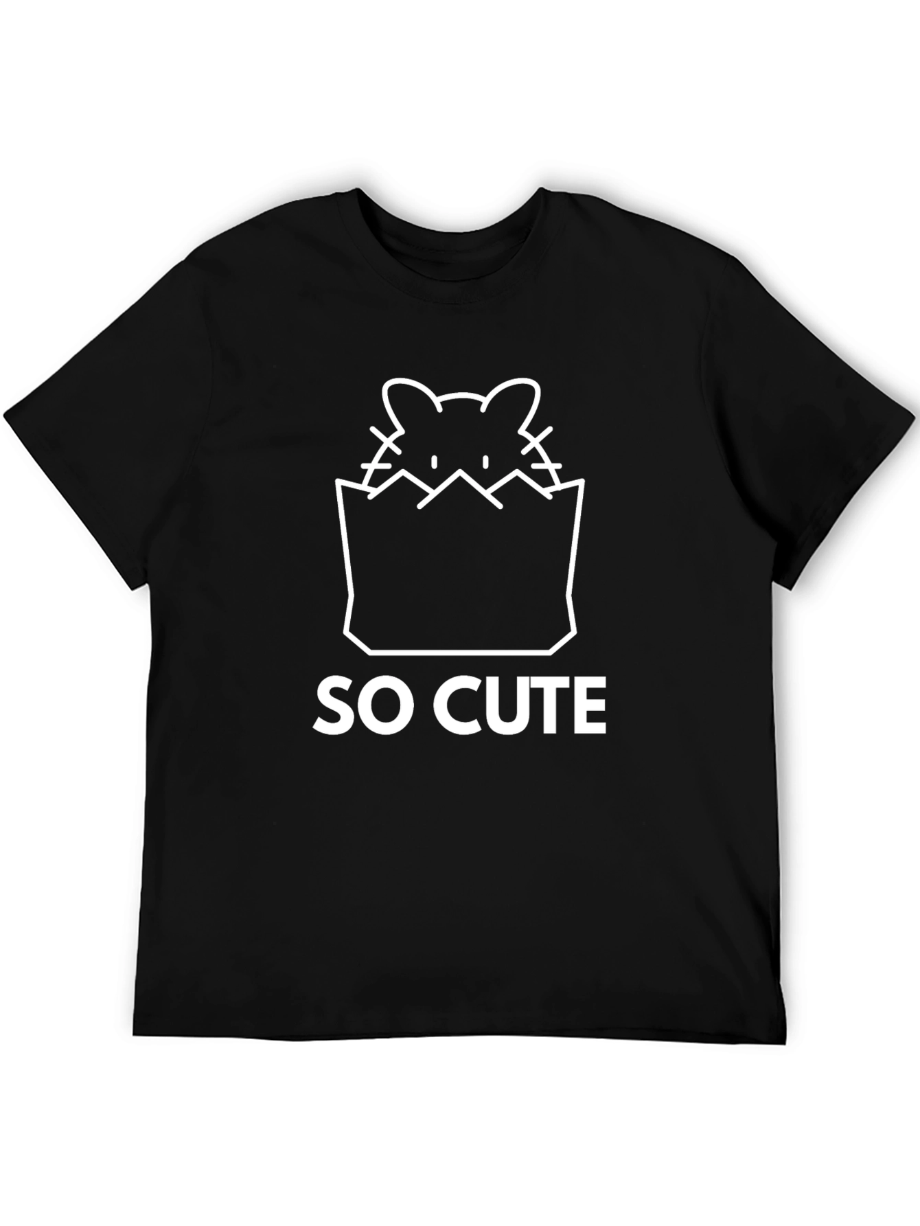 Black So Cute Graphic Tee - Black view 5
