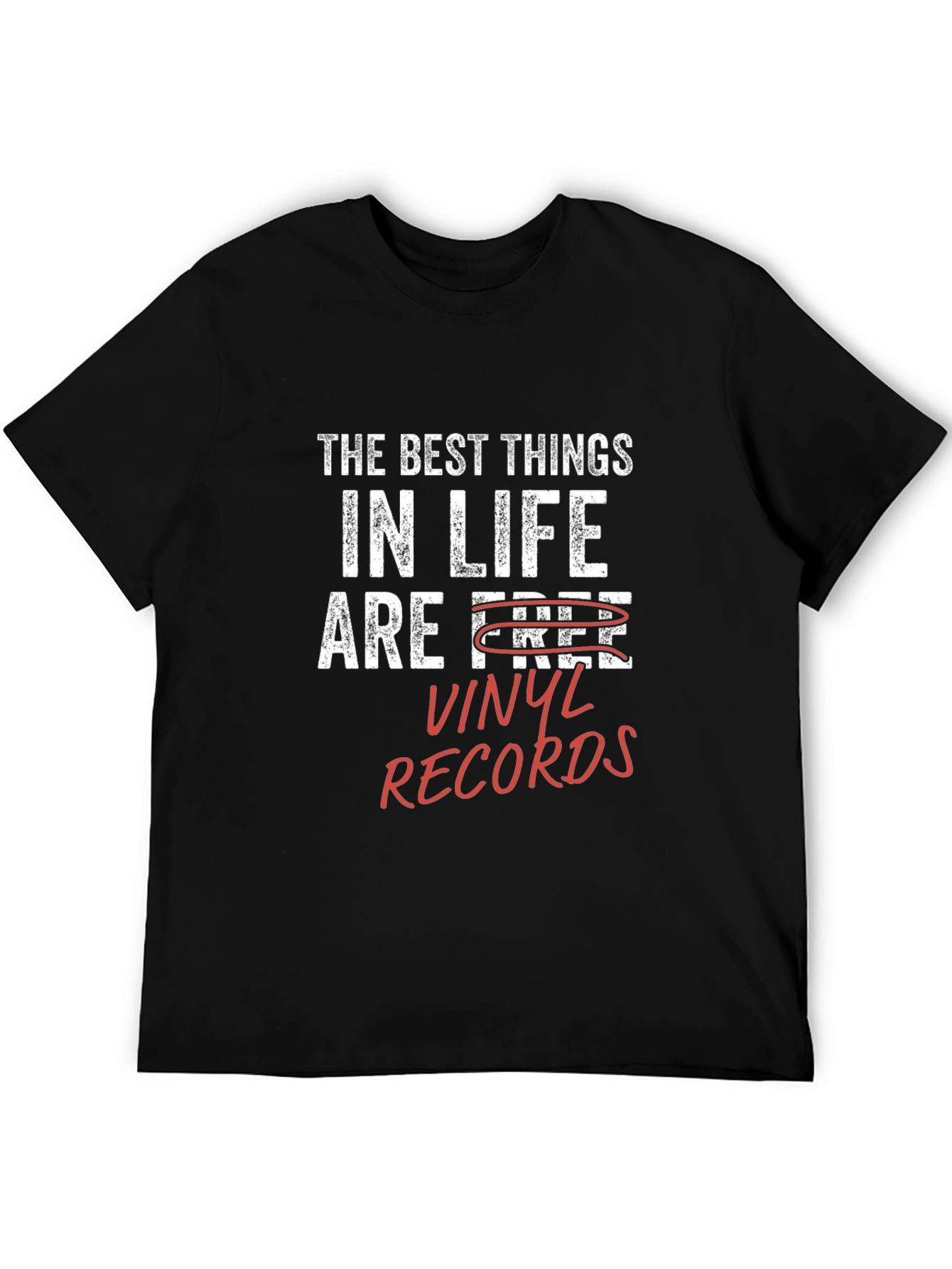 Black Vinyl Records T-Shirt - The Best Things in Life Are Vinyl view 5