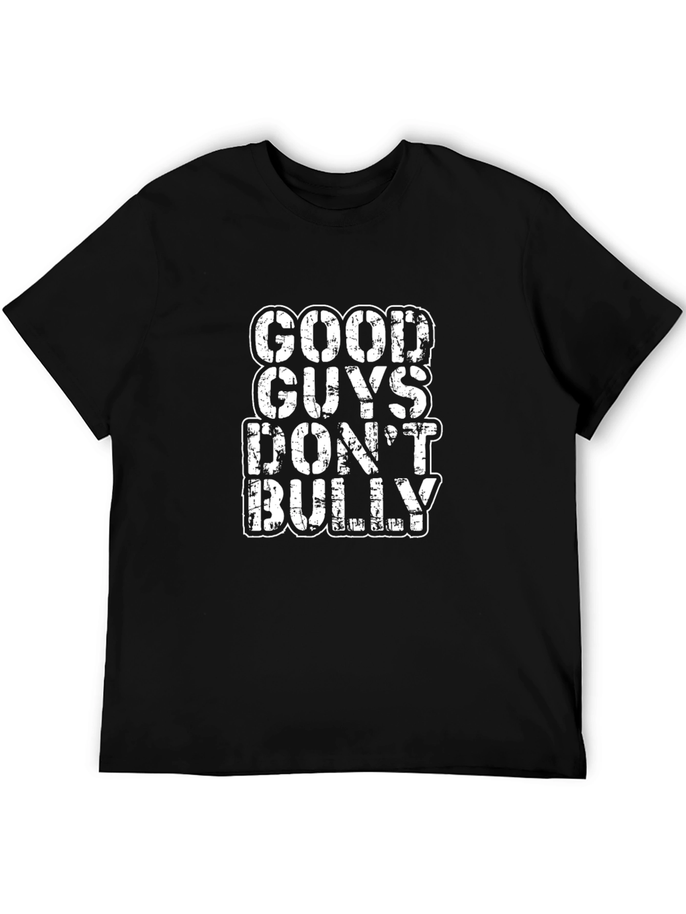 Black Good Guys Don't Bully Graphic Tee view 5
