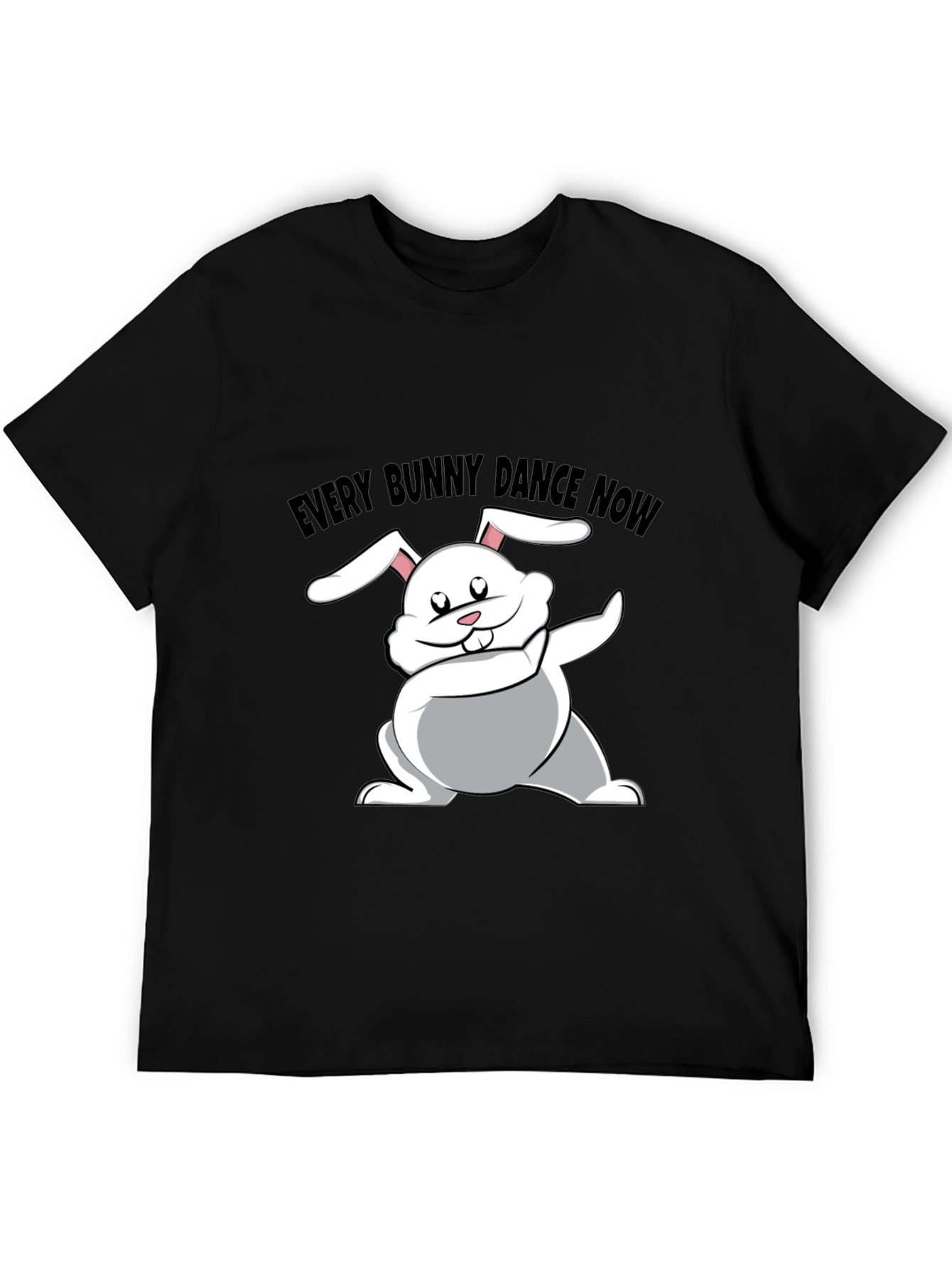 Black Every Bunny Dance Now Black T-Shirt view 5