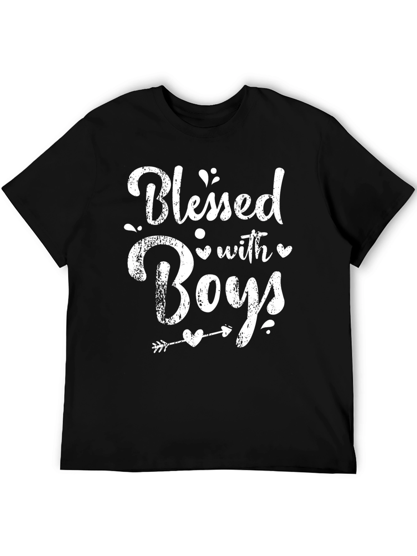 Black Blessed with Boys T-Shirt - Trendy Mom Tee view 5