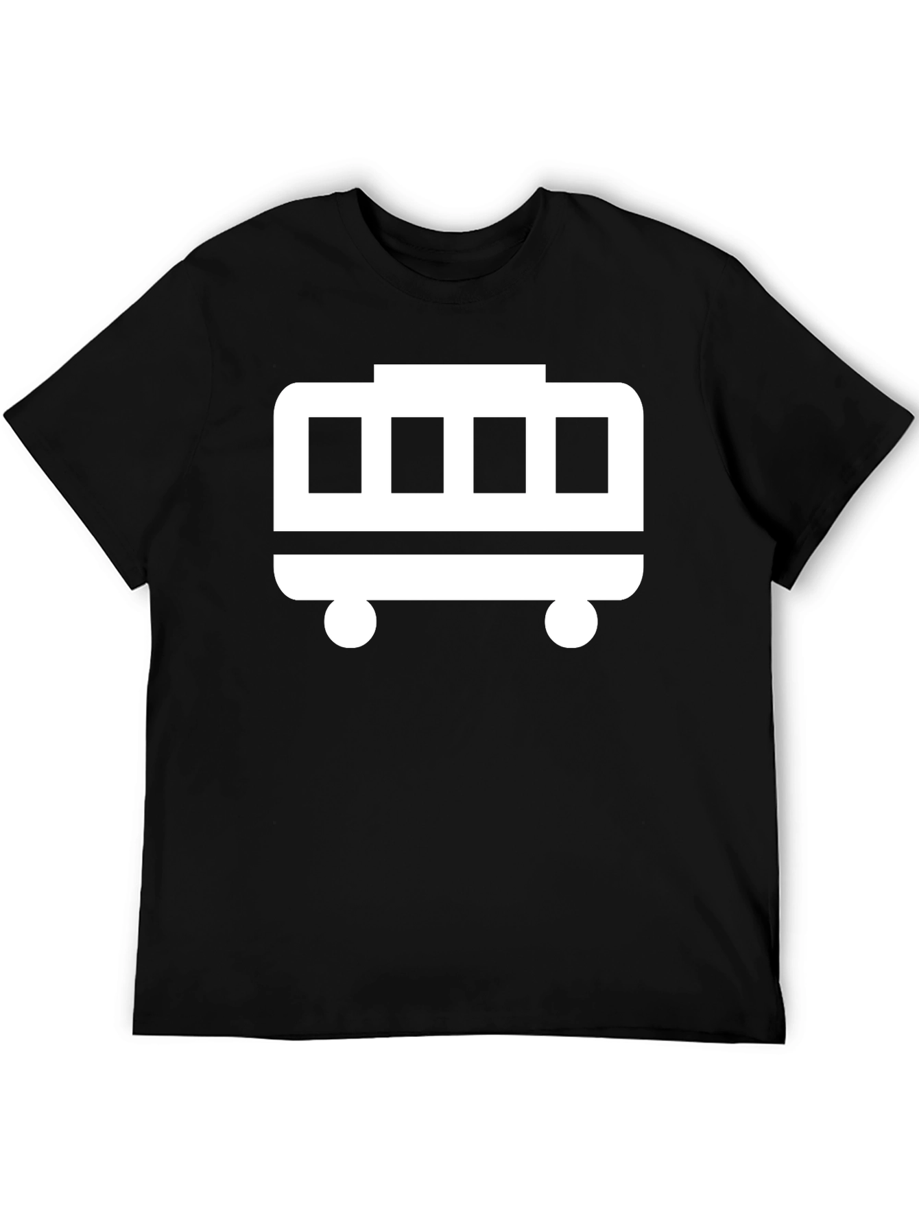 Black Cartoon Bus T-Shirt - Black view 5