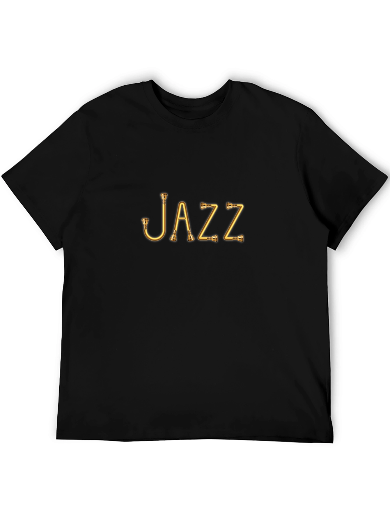 Black Jazz Instrument T-Shirt - Black view 5