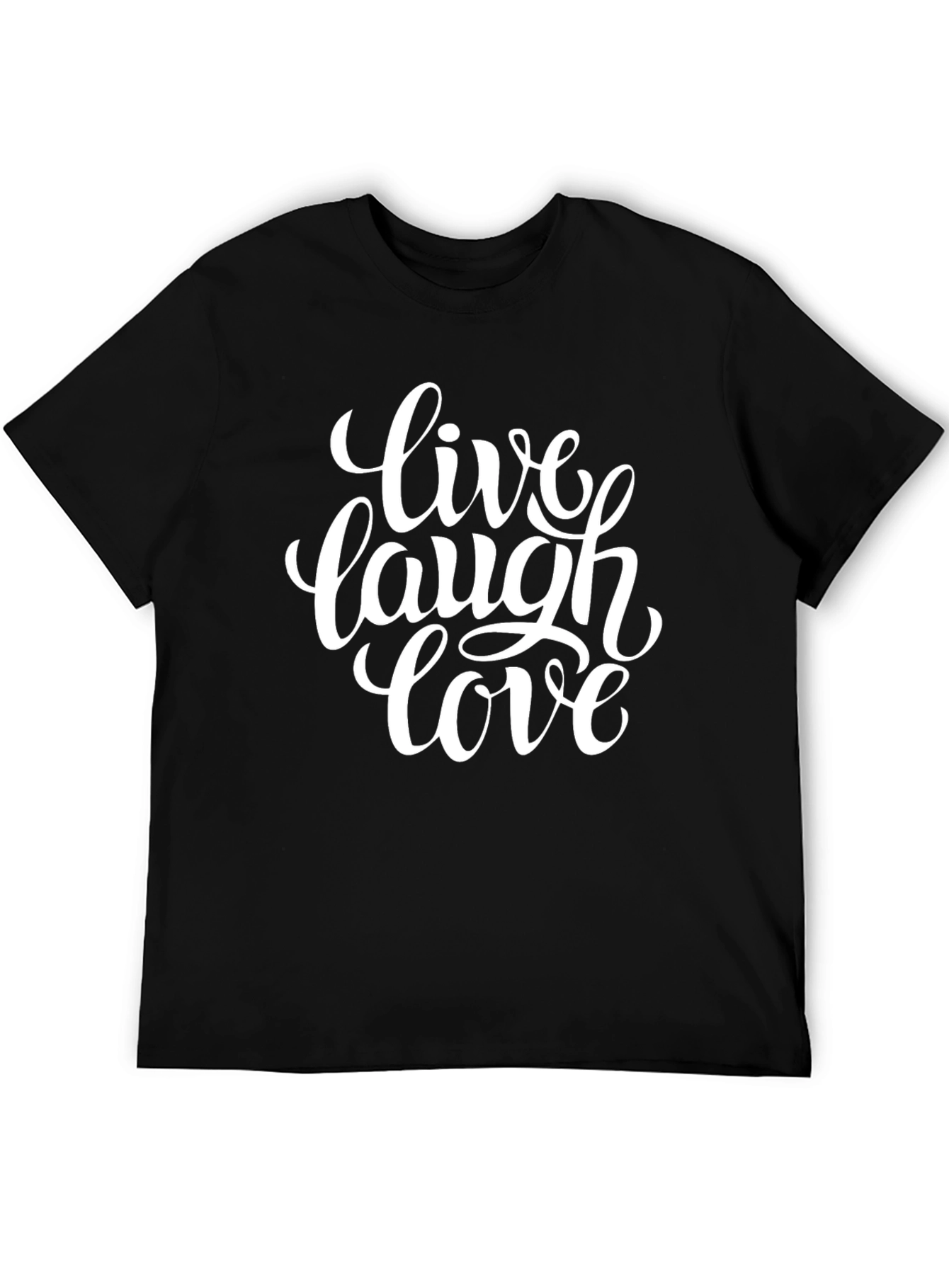 Black Live Laugh Love Graphic Tee - Black view 5