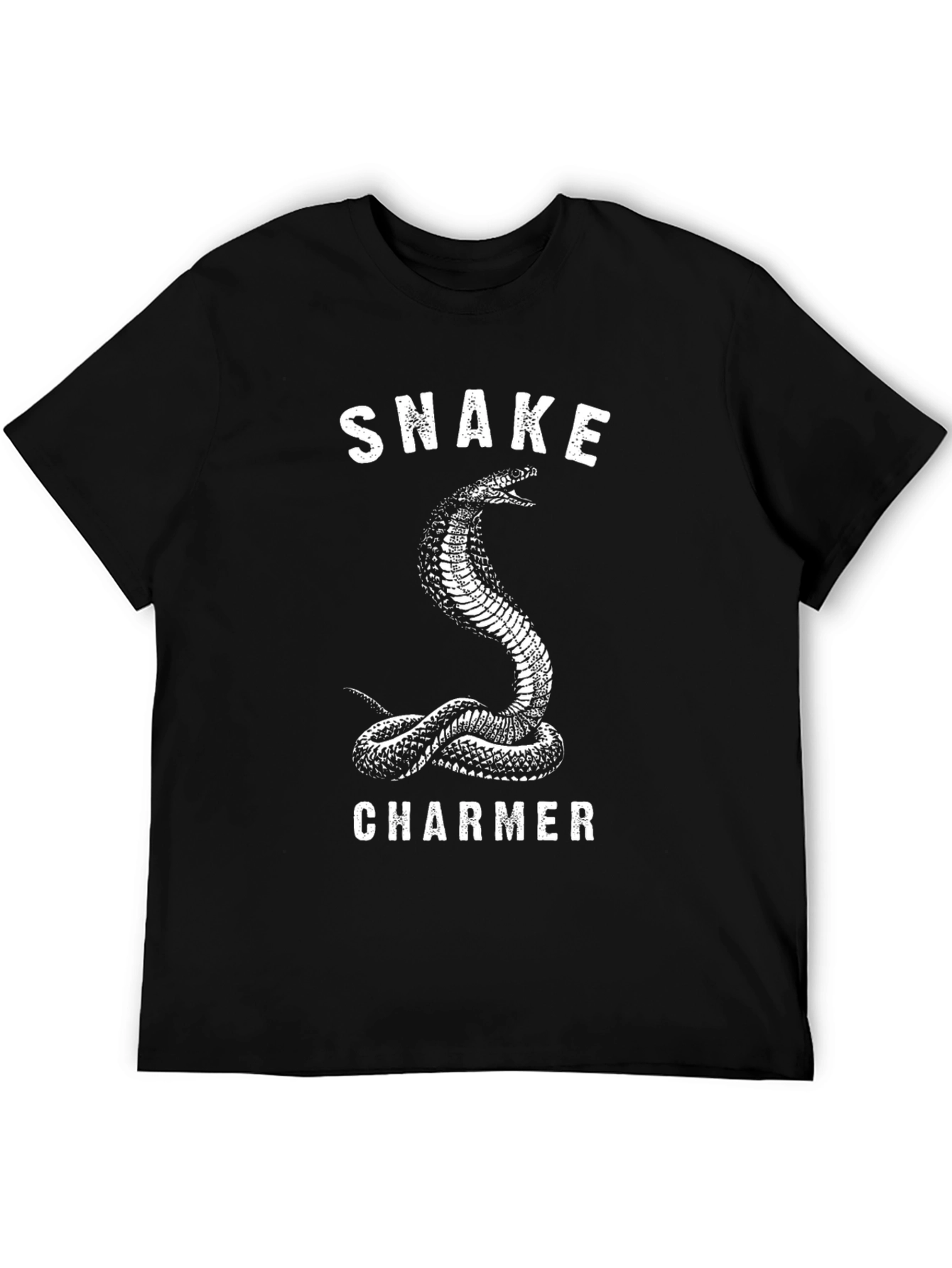 Black Snake Charmer Graphic Tee - Black Cotton view 5