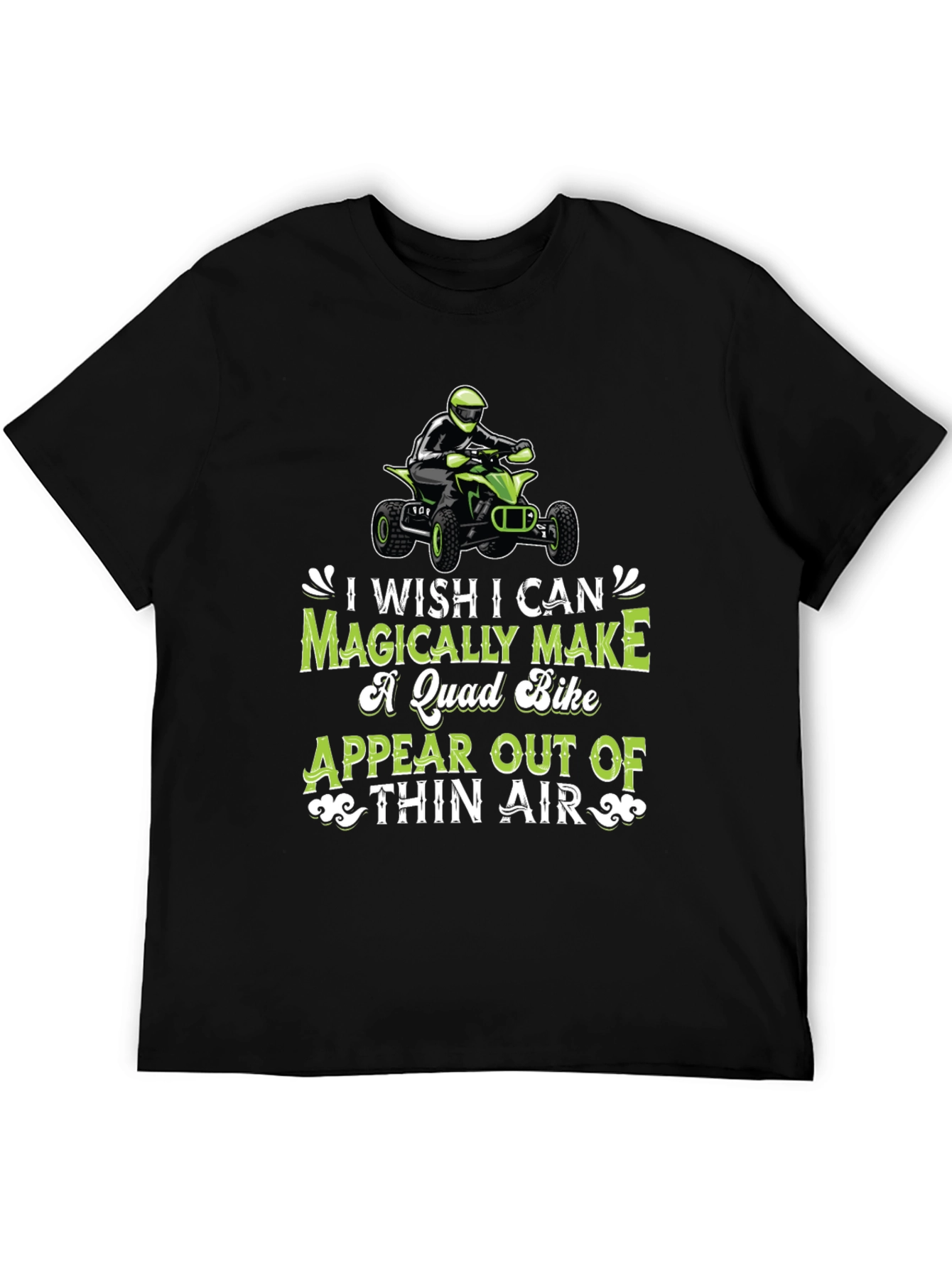 Black Magically Make Quad Bike T-Shirt - ATV Rider view 5