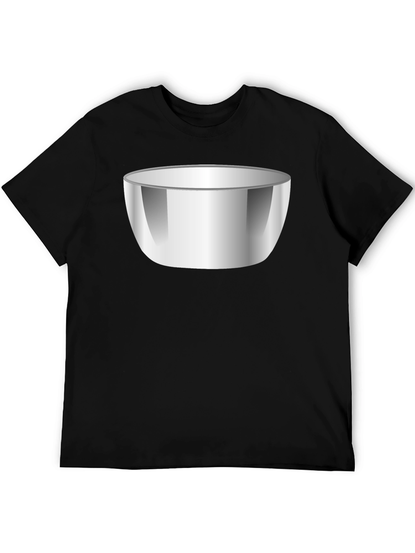 Black Bowl Graphic T-Shirt - Black Cotton Tee view 5