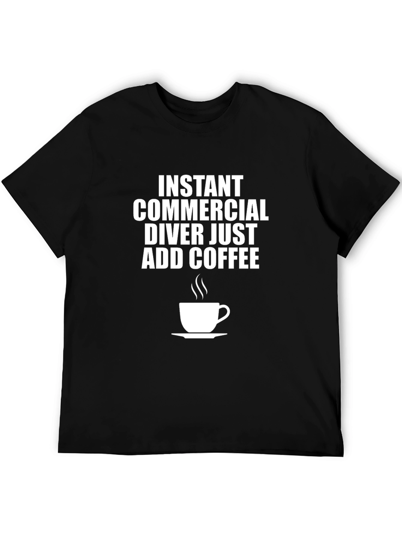 Black Instant Commercial Diver Coffee T-Shirt view 5