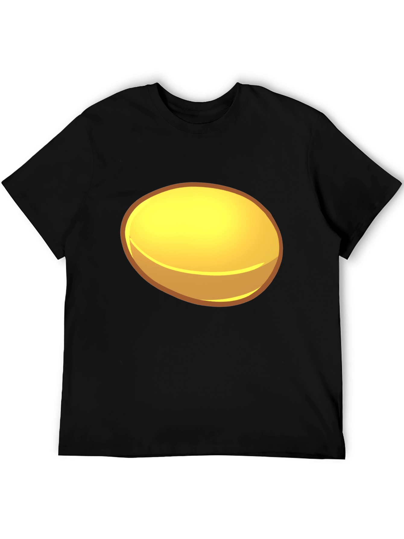 Black Shiny Oval Graphic Tee - Bold & Unique Design view 5