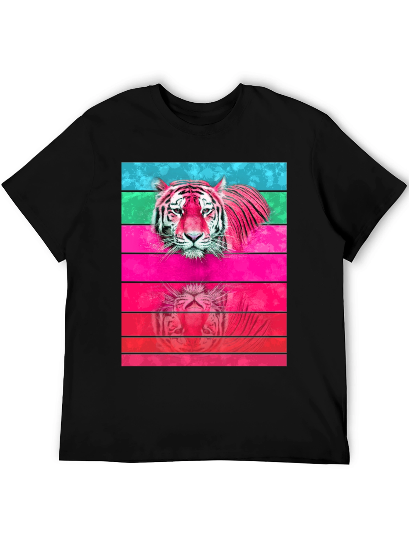 Black Retro Tiger Graphic Tee view 5