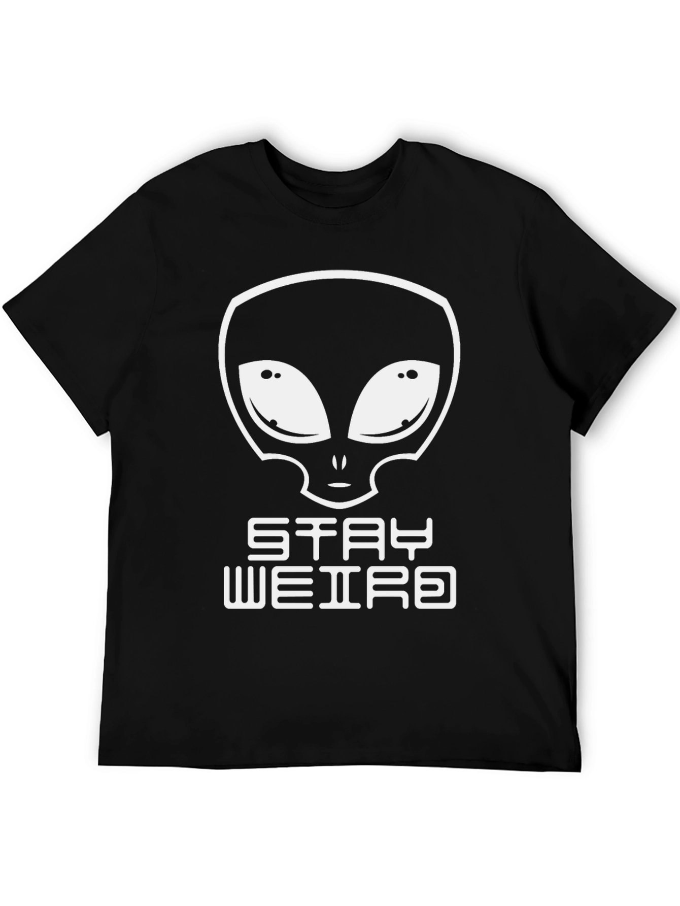 Black Stay Weird Alien Graphic Tee - Black view 5