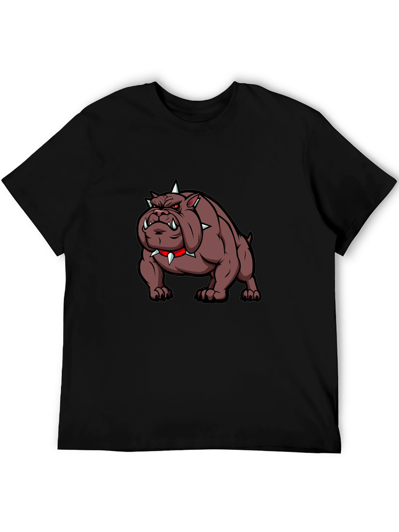 Black Graphic Bulldog T-Shirt - Edgy Design view 5