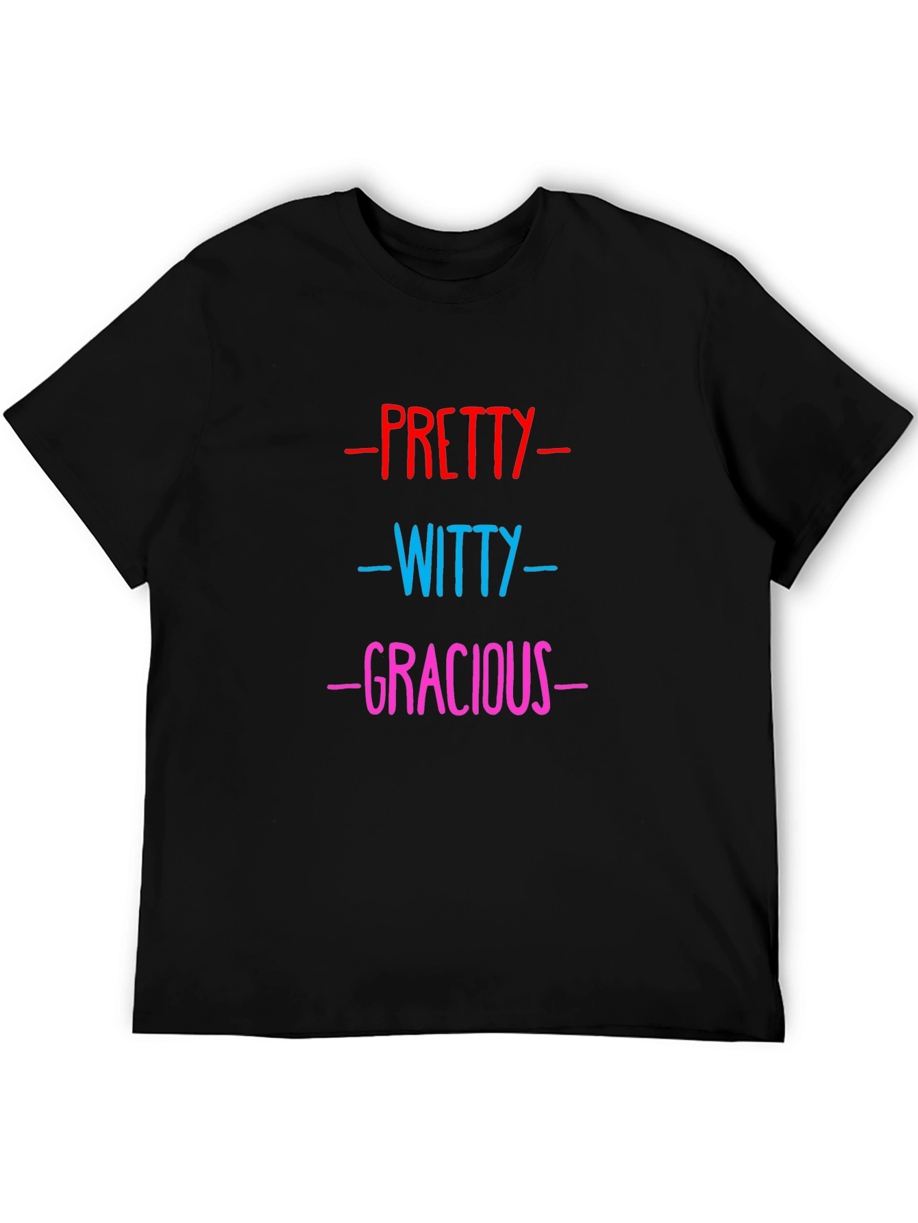 Black Pretty, Witty, Gracious Graphic Tee view 5