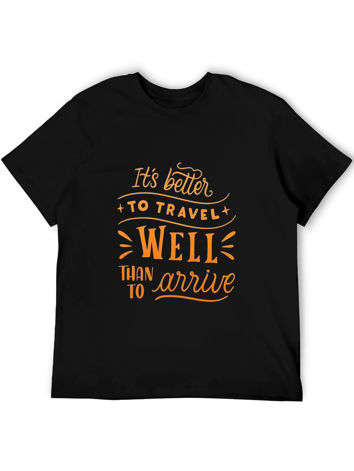 Black Travel Well T-Shirt - Inspiring Adventure Tee view 5