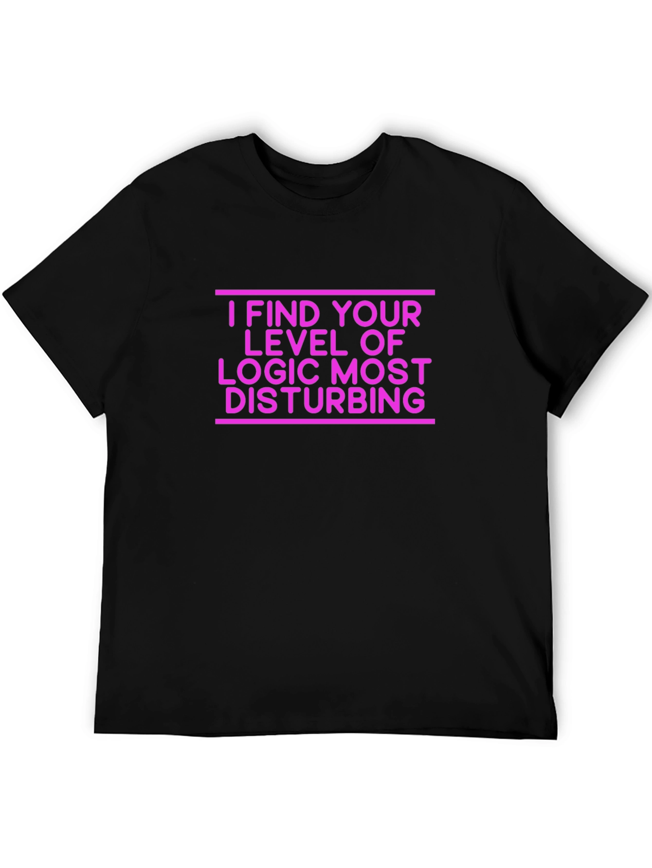 Black Disturbing Logic Graphic Tee view 5