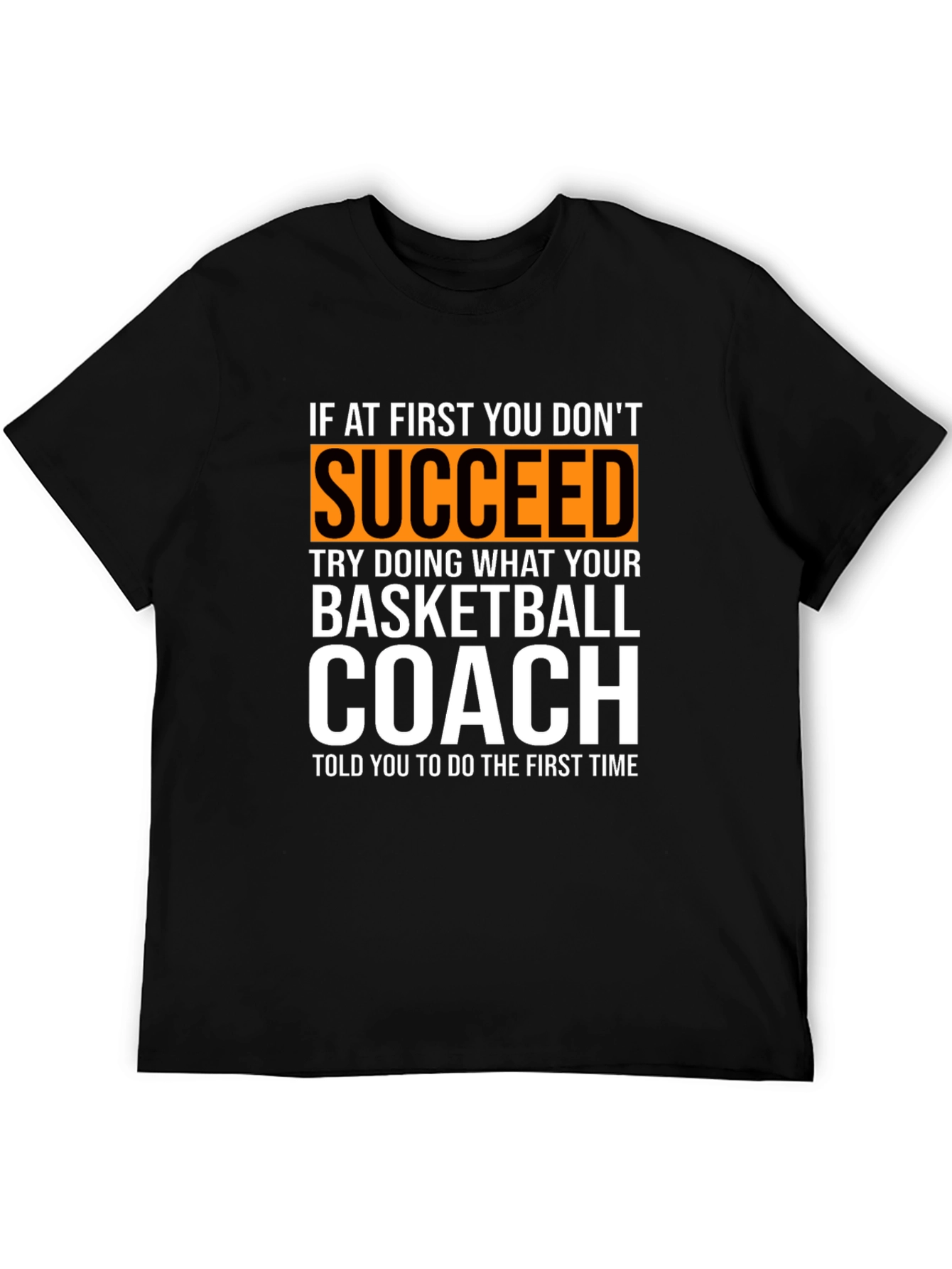 Black Basketball Coach T-Shirt - Funny Graphic Tee view 5