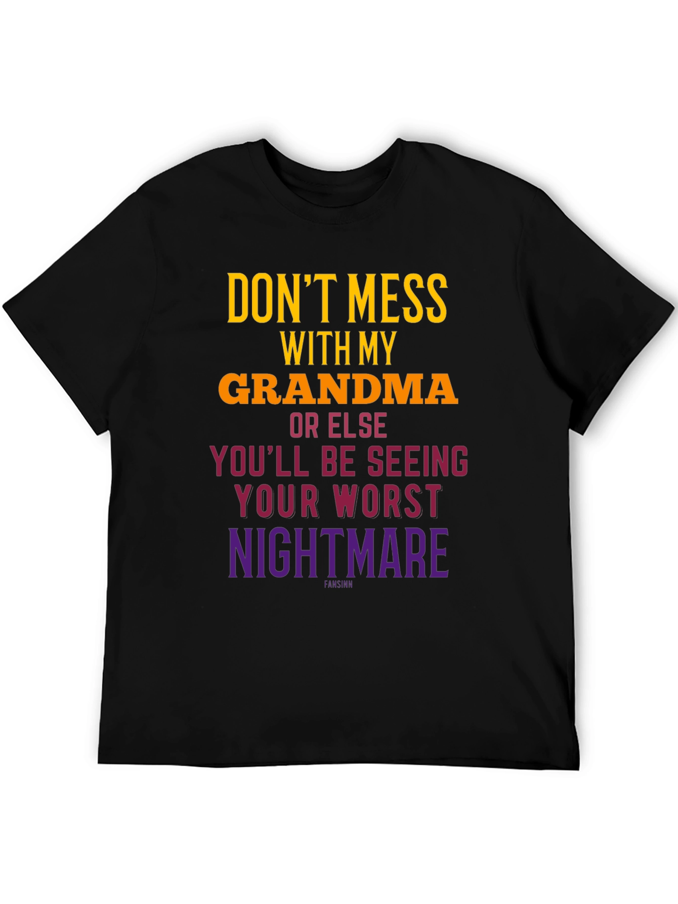 Black Don't Mess With Grandma T-Shirt view 5