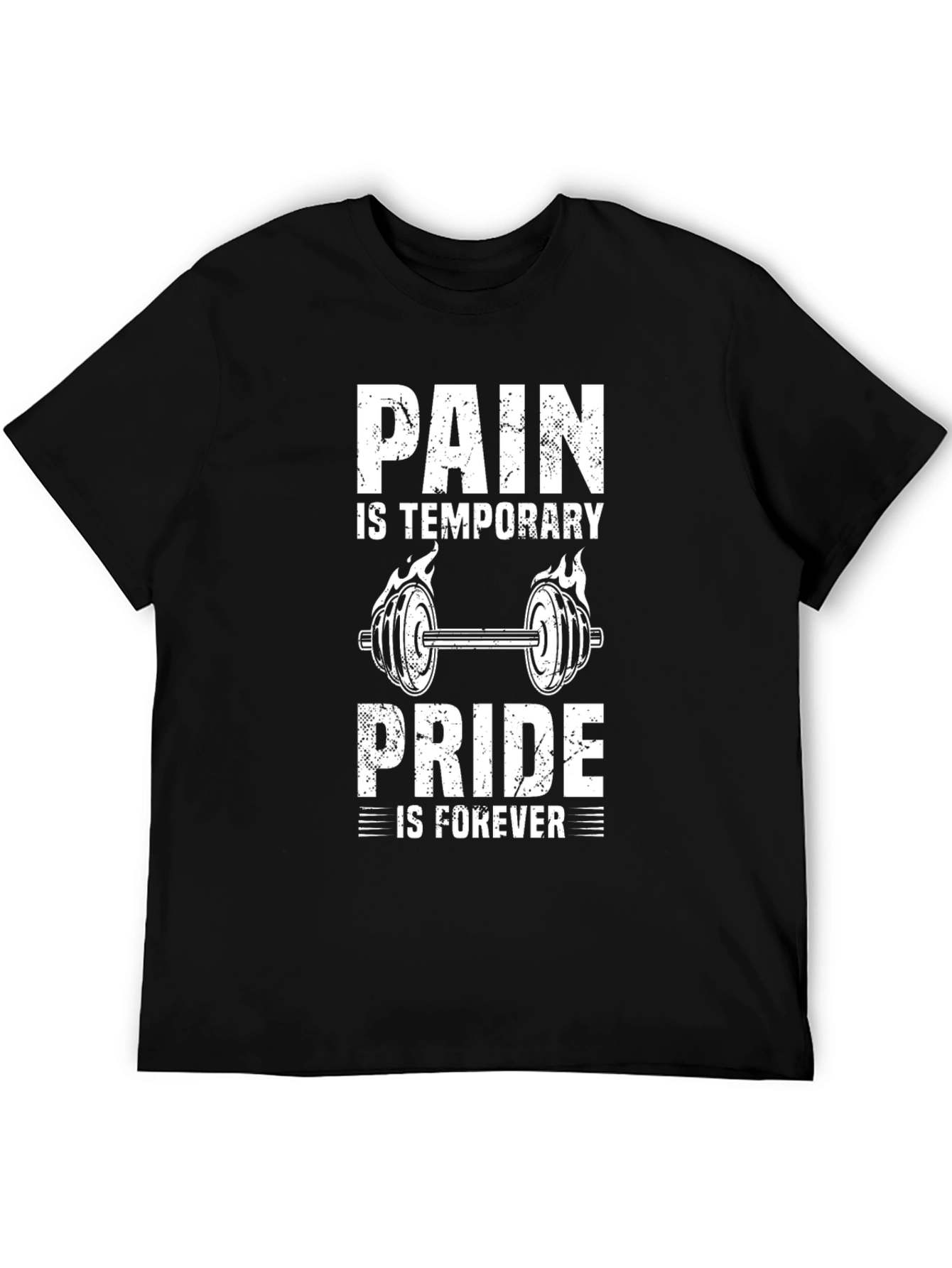 Black Pain Is Temporary Pride Is Forever Gym Workout T-Shirt view 5
