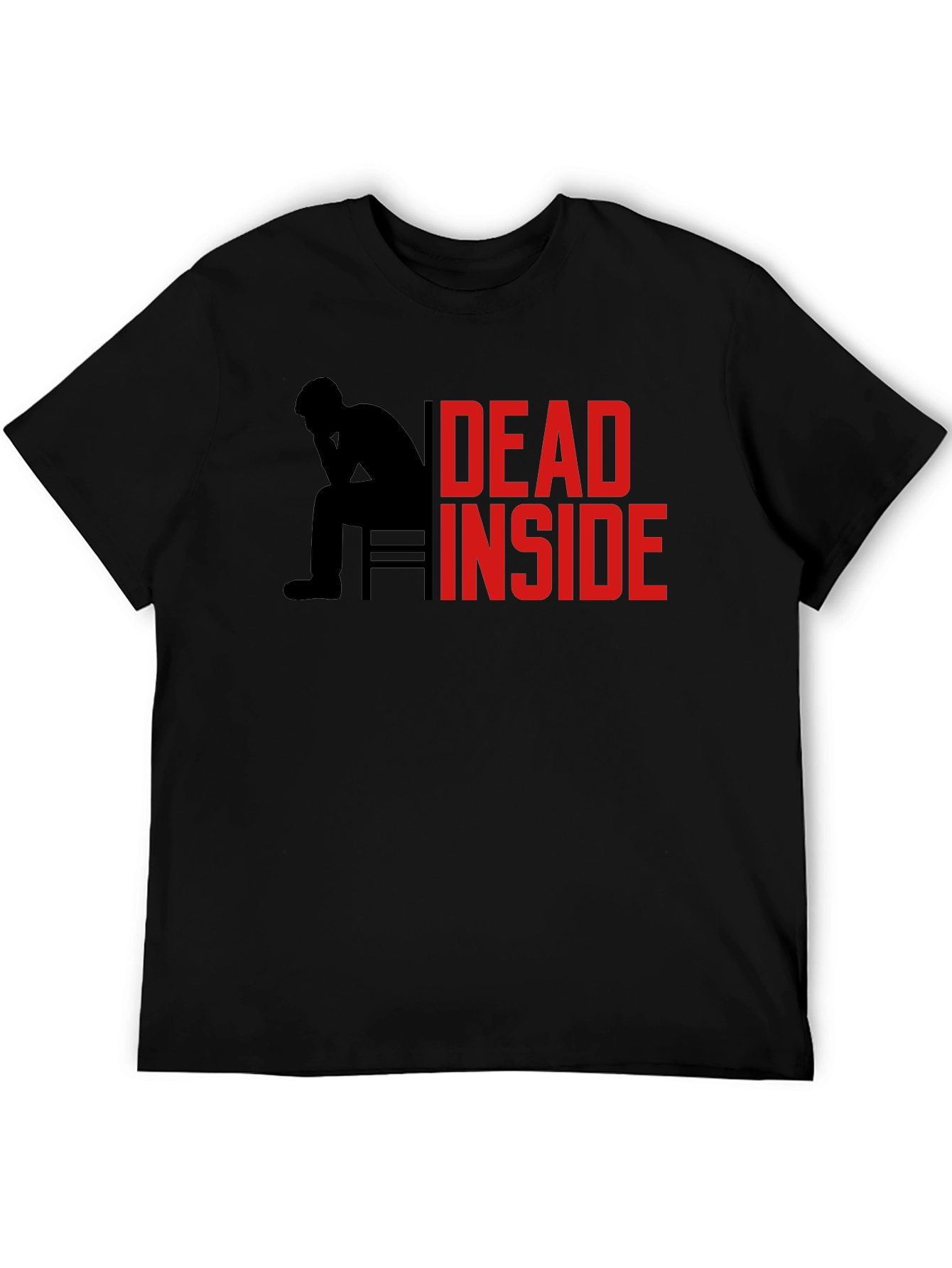 Black Dead Inside Graphic Tee - Men's Black T-Shirt view 5