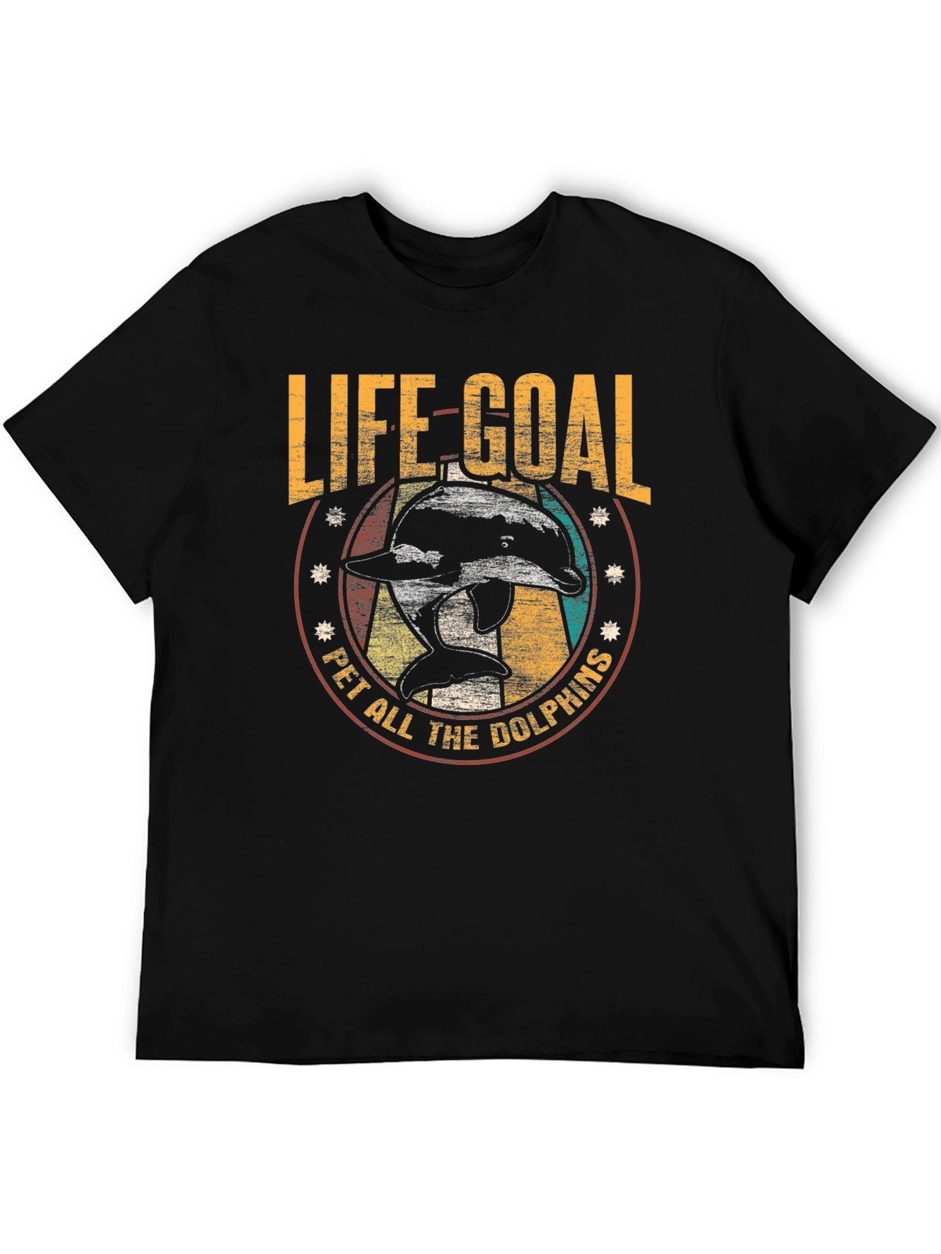 Black Life Goal Pet All The Dolphins T-Shirt view 5