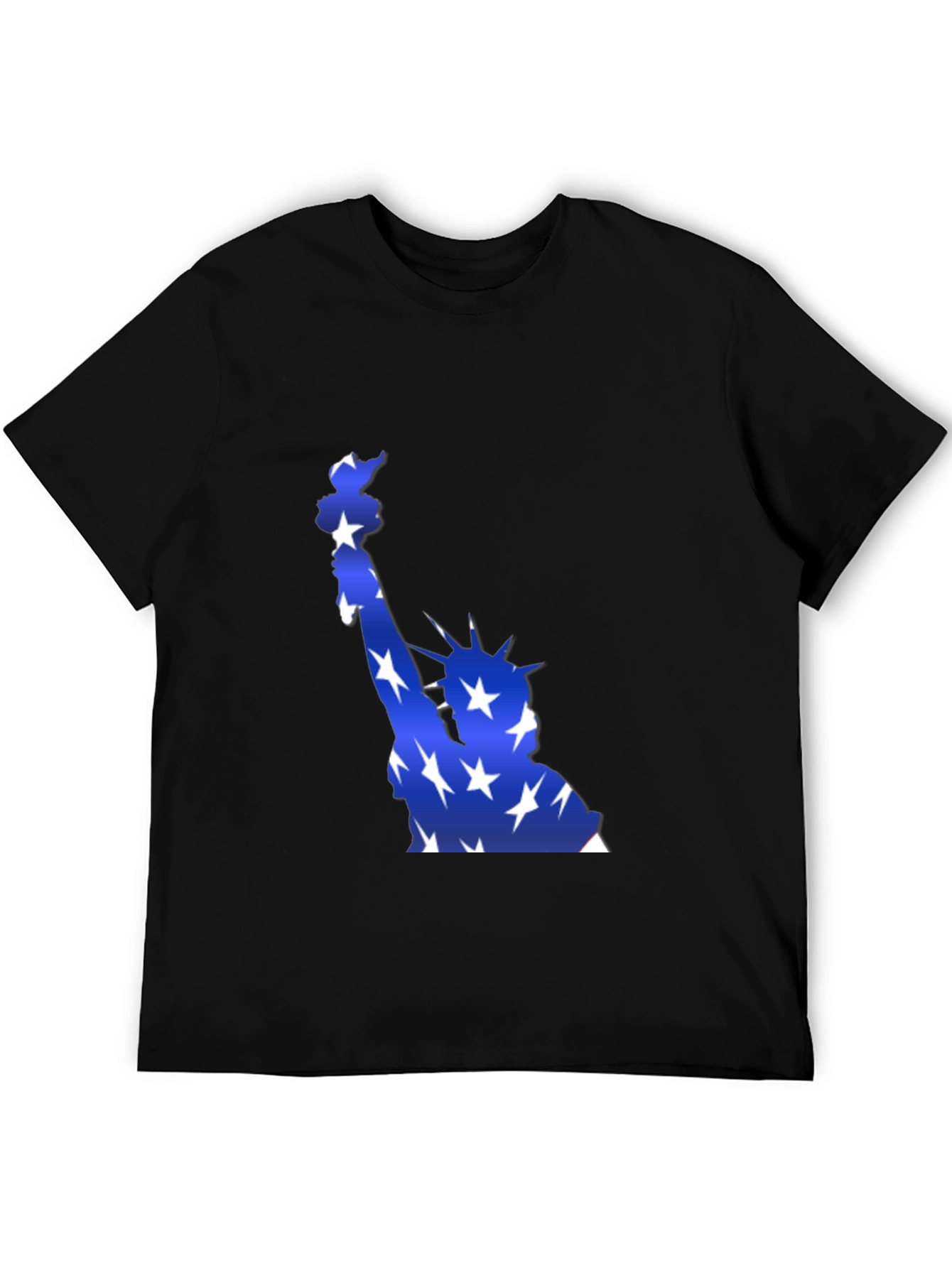Black Statue of Liberty Patriotic Graphic T-Shirt view 5