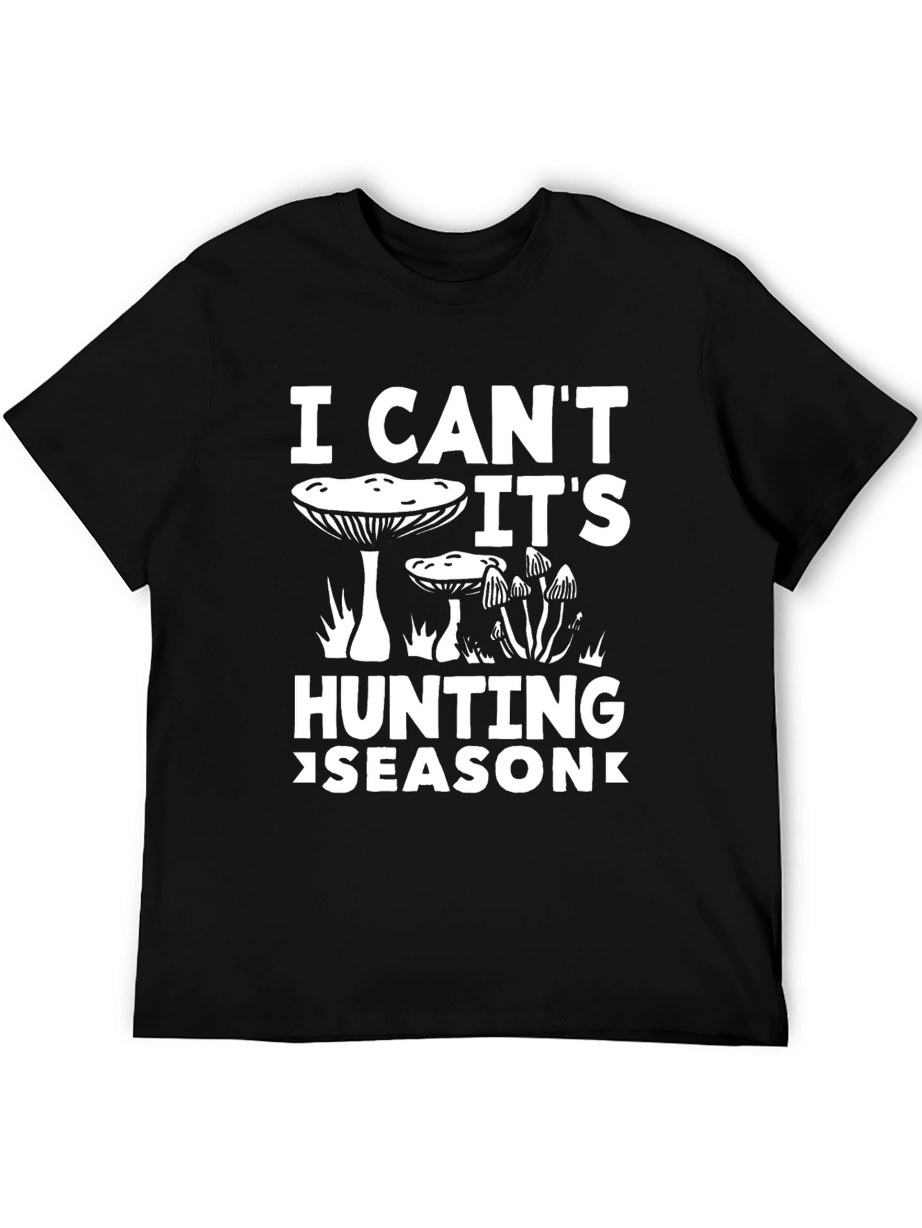 Black Mushroom Hunting Season Graphic Tee view 5