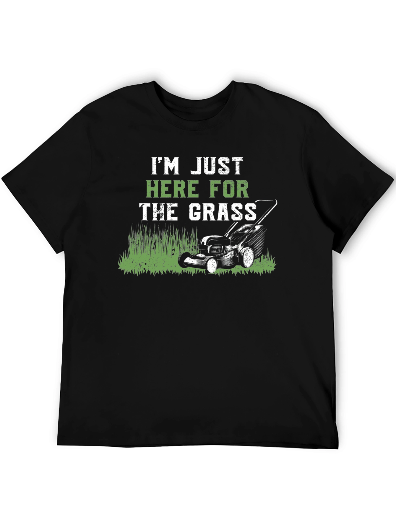 Black I'm Just Here For The Grass T-Shirt view 5