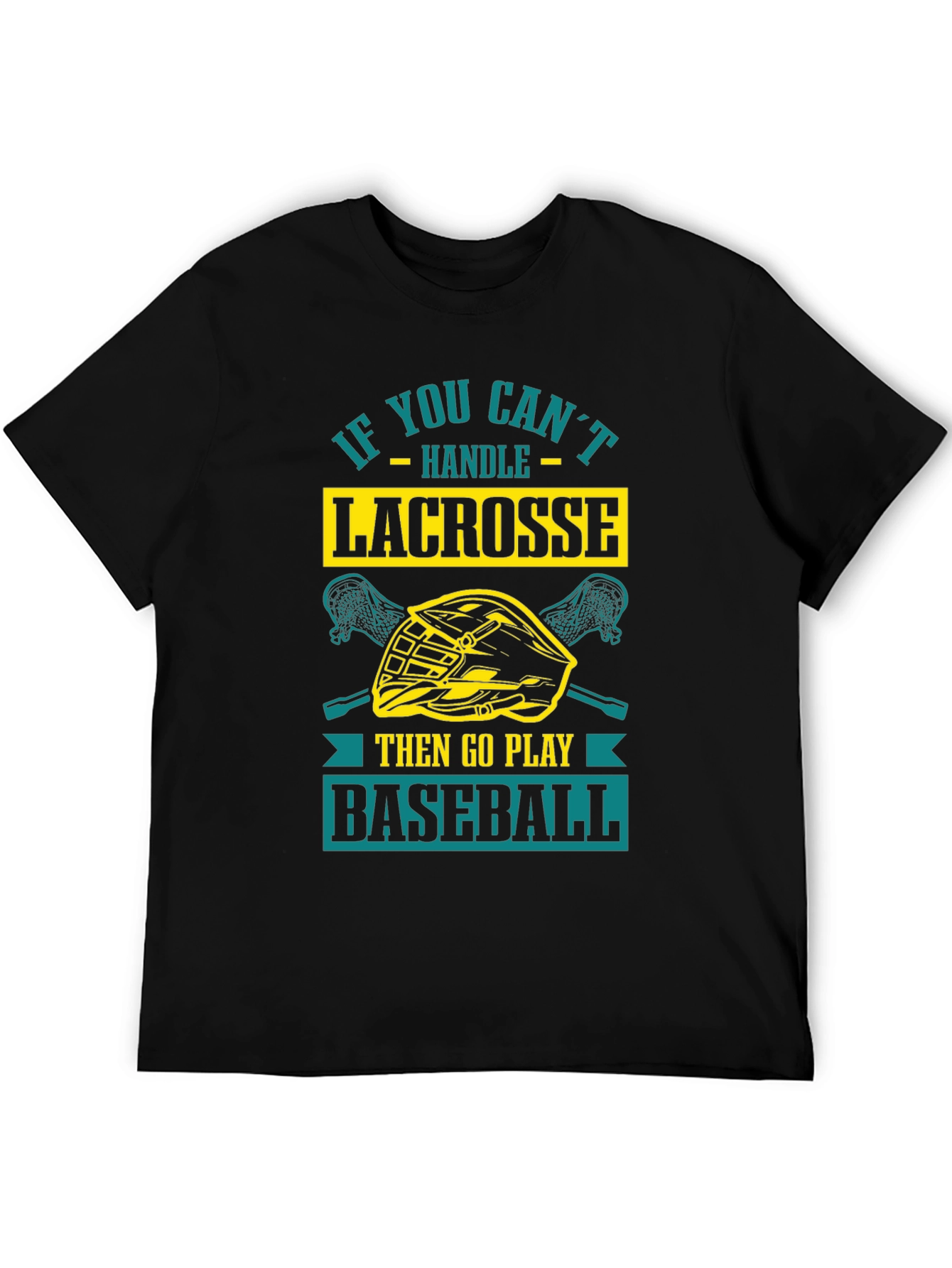 Black Lacrosse vs. Baseball Graphic Tee view 5