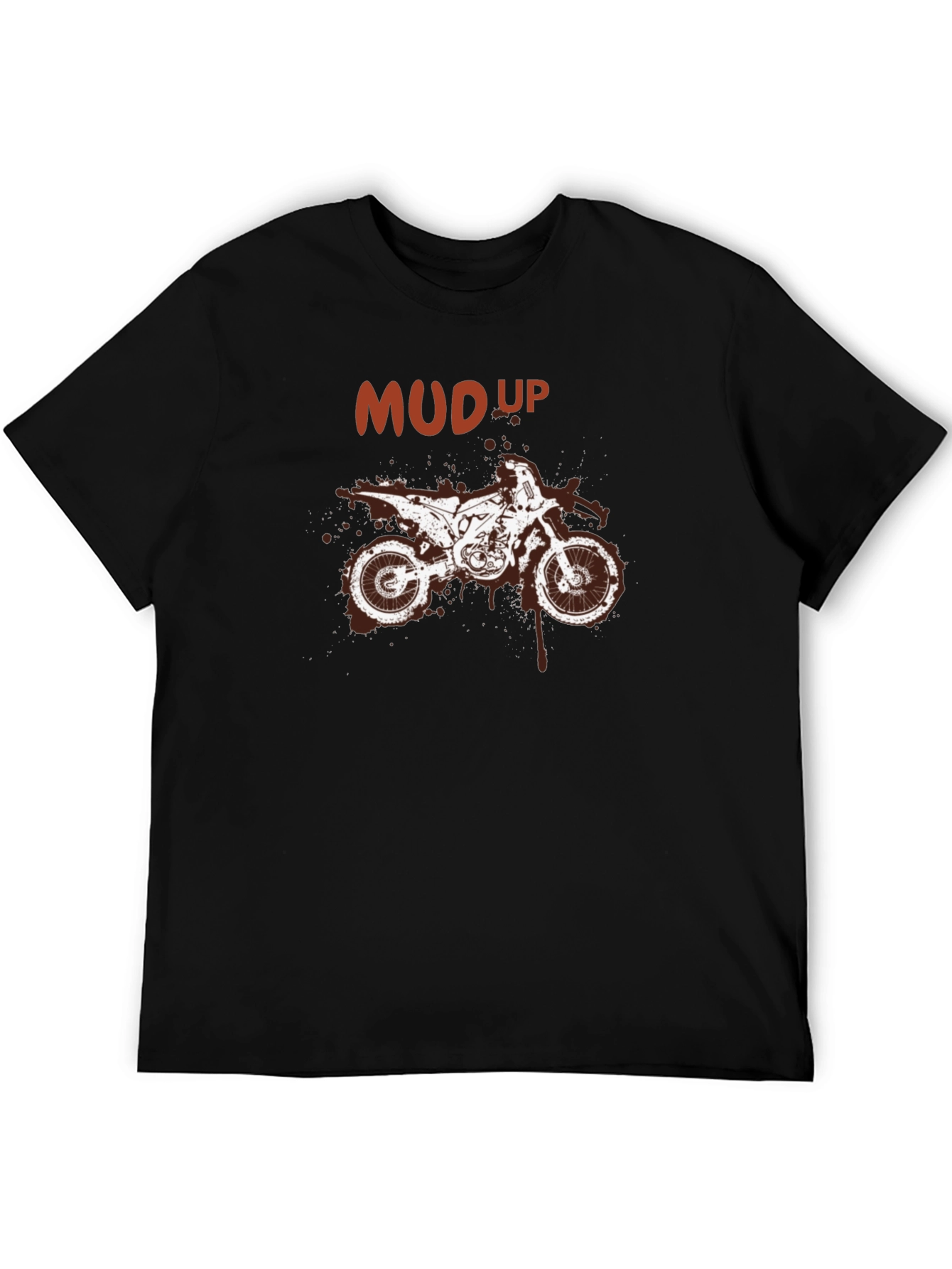 Black Mud Up Motocross T-Shirt - Dirt Bike Graphic Tee view 5