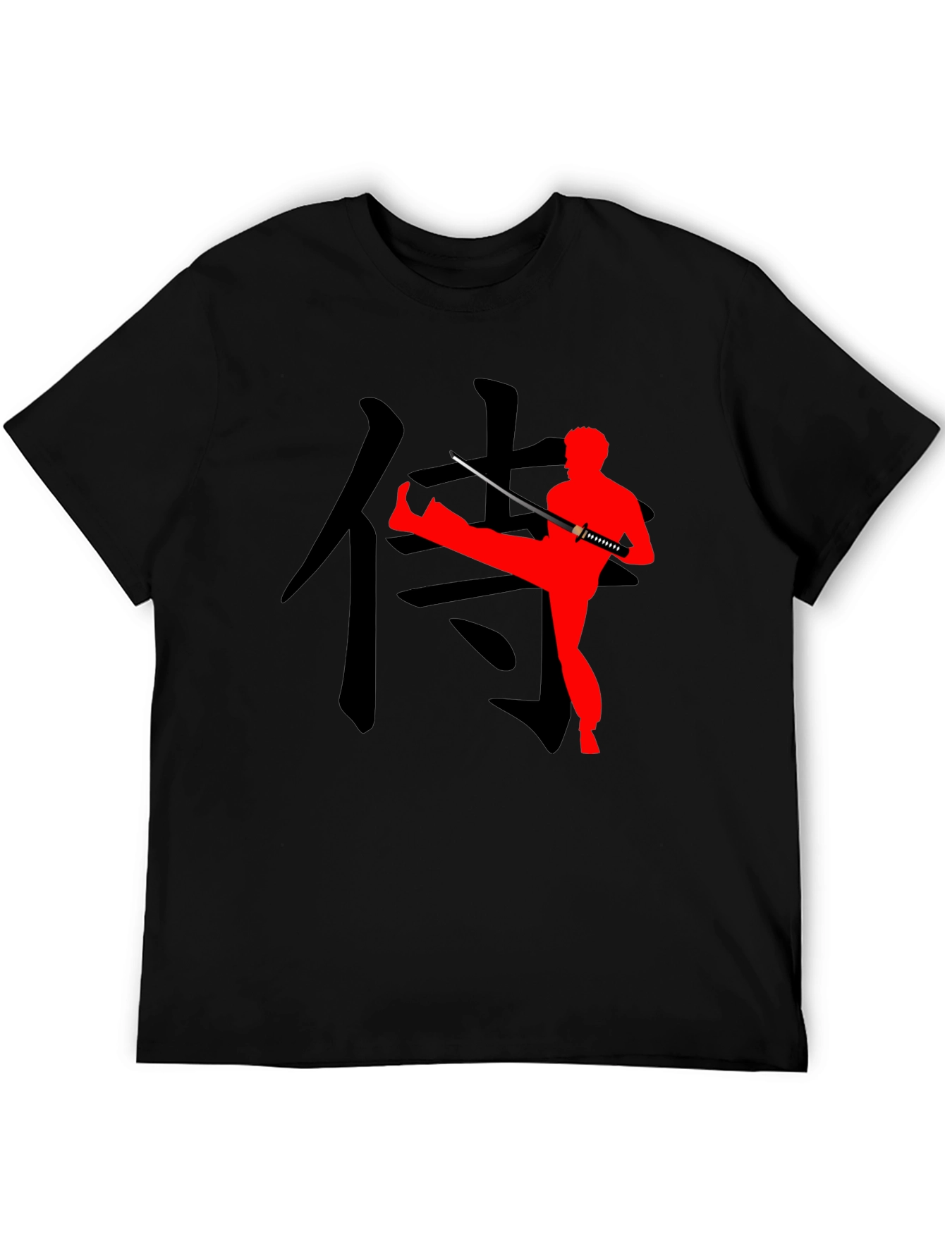 Black Samurai Warrior Graphic Tee view 5