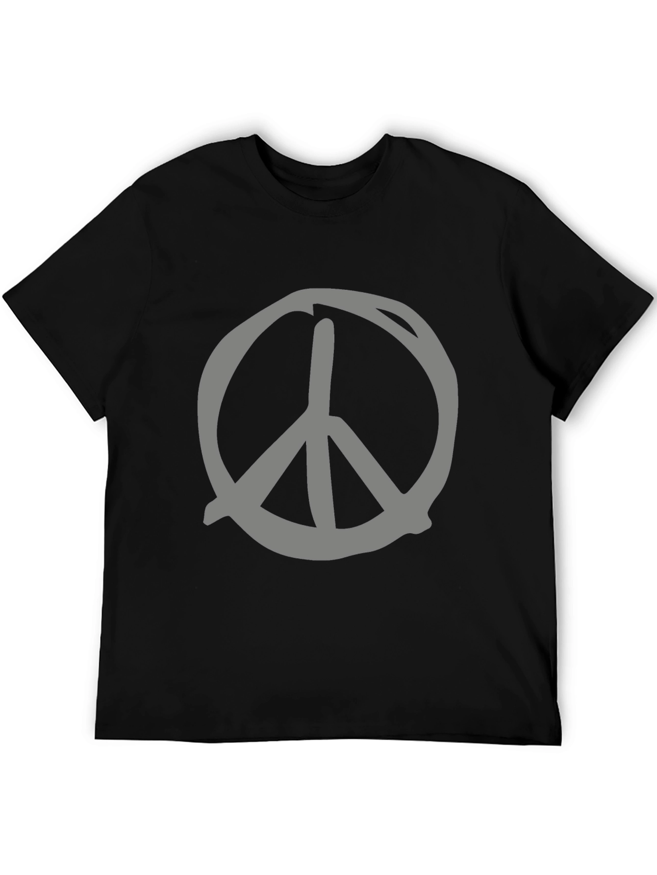 Black Peace Sign T-Shirt - Casual Comfort view 5