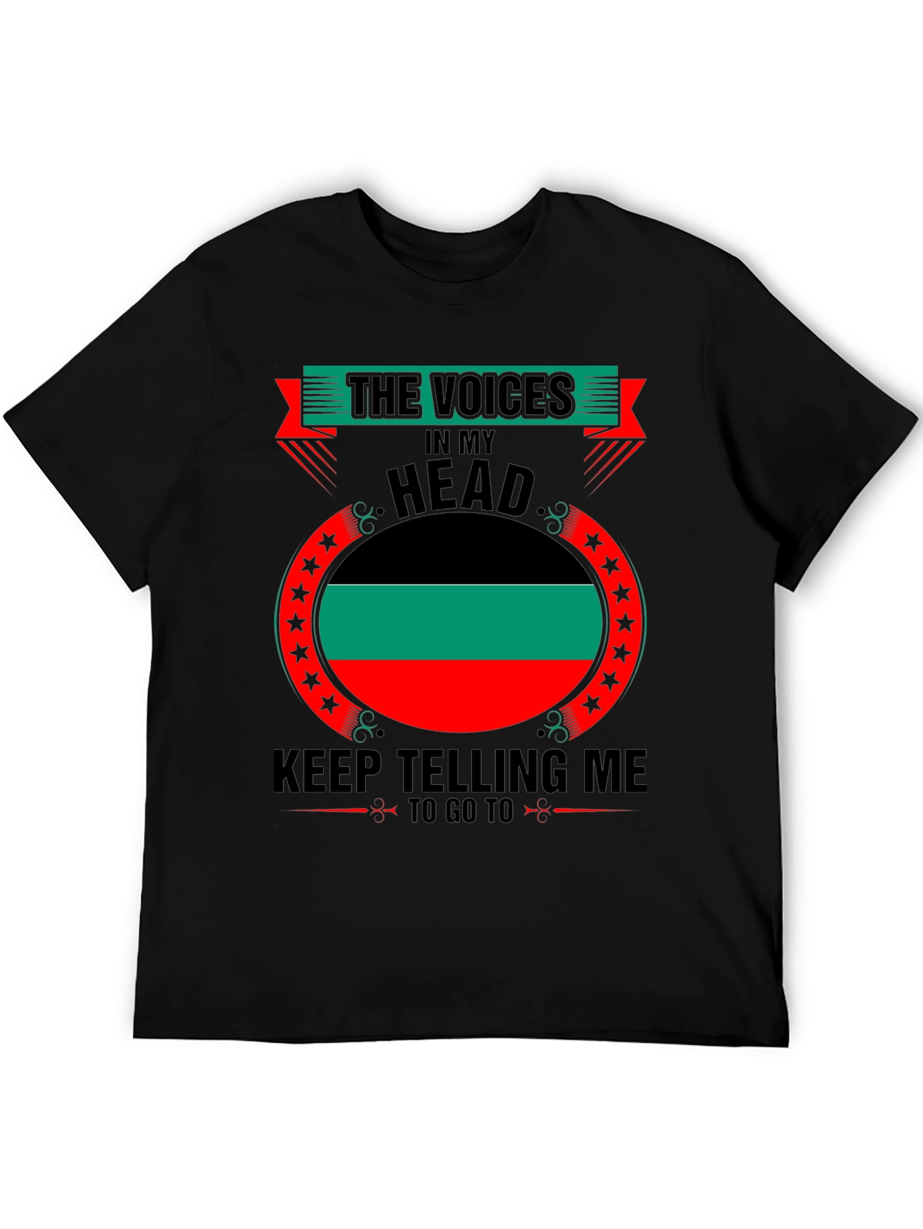 Black Voices in My Head Pan-African Flag T-Shirt view 5