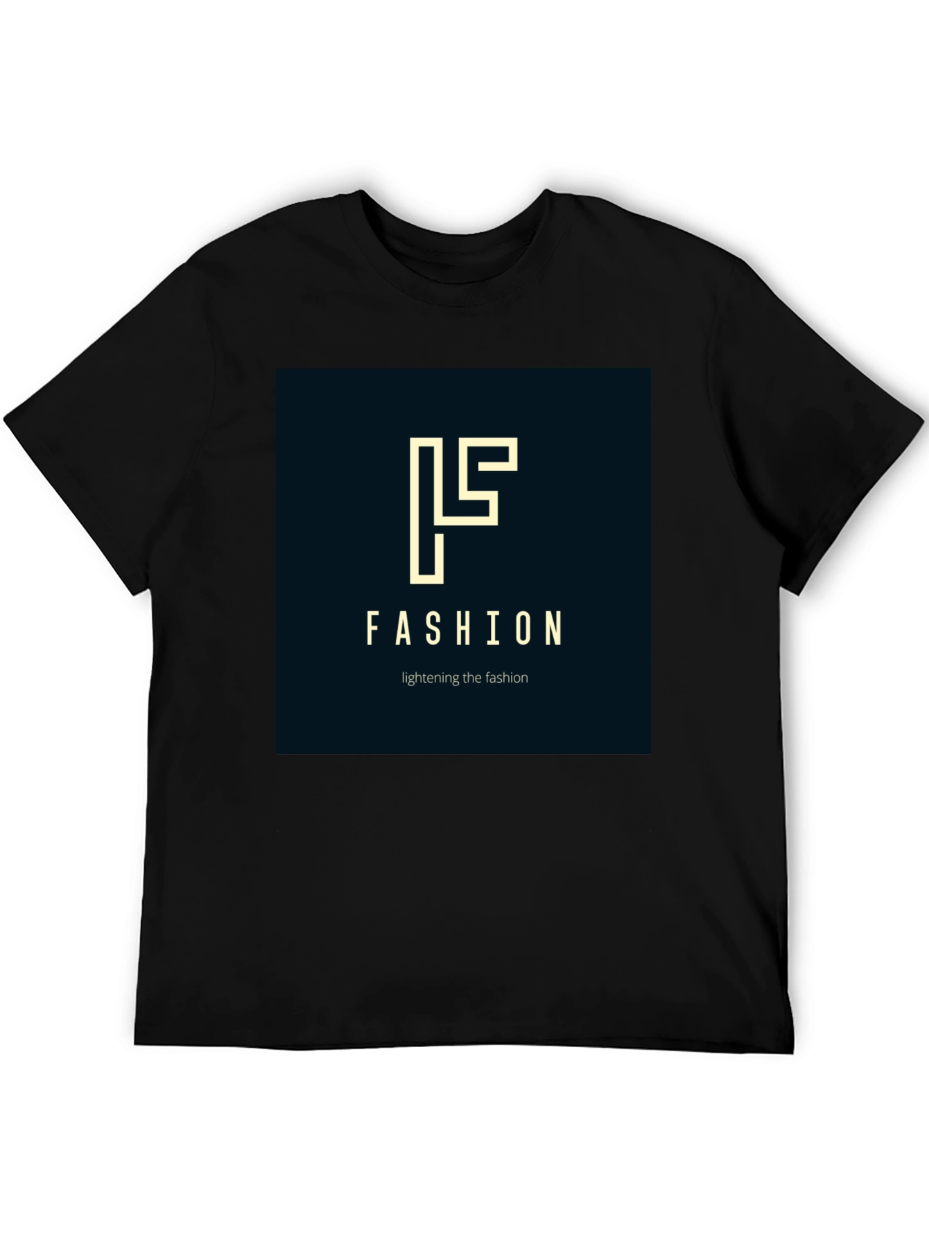 Black Fashion Logo Black T-Shirt - Stylish Modern Design view 5